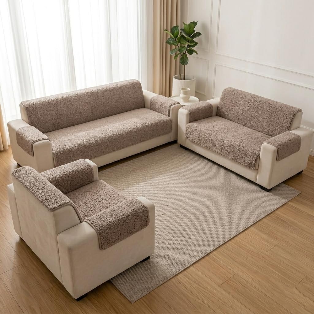 Styleys Sofa Mat - Anti-Slip Teddy Cover -7 Styleys Sofa Mat - Anti-Slip Teddy Cover -7