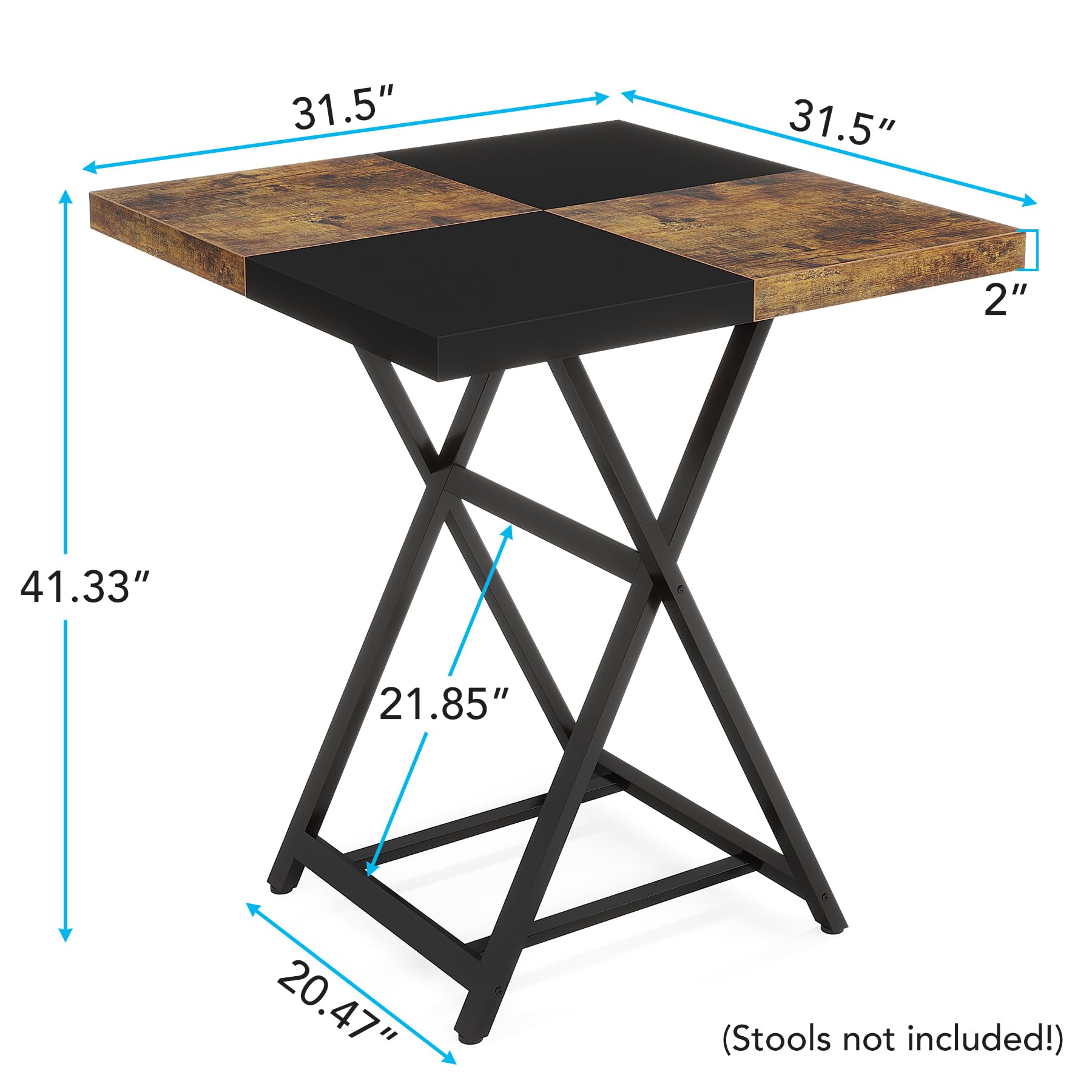Tribesigns Bartafel, 100 cm hoog, industriële statafel in