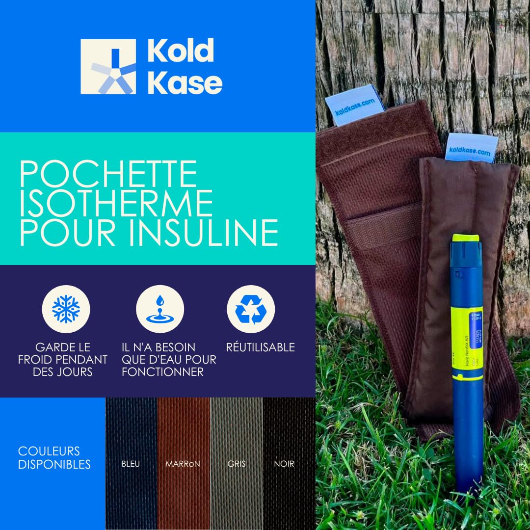 Kold Kase - Nevera para Insulina Portátil Familiar | Azul | Estuche Isotérmico sin Electricidad | Mantiene Medicamentos Frescos en Viajes | Ideal para Uso Familiar | Reutilizable y Versátil