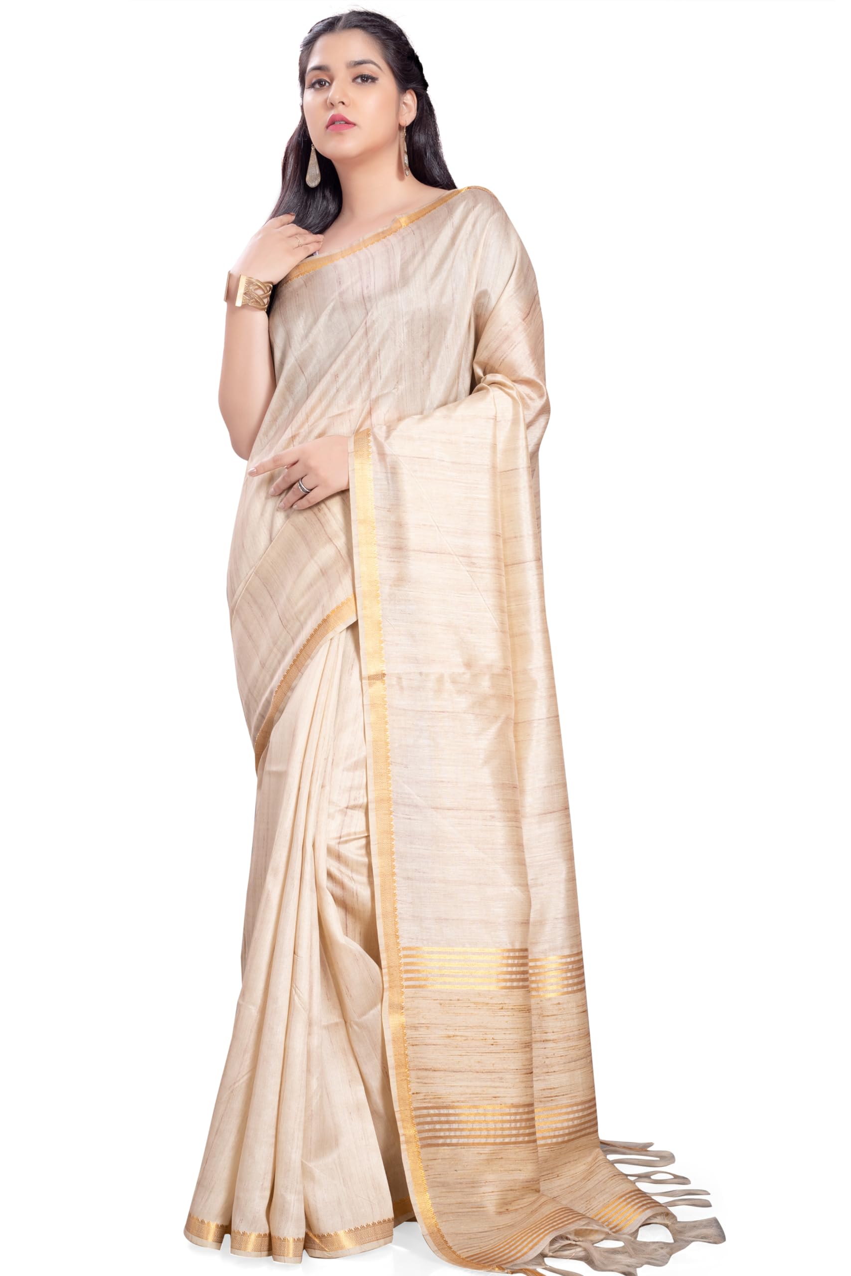 RANI SAAHIBAWomen's Chiffon Saree With Blouse Piece