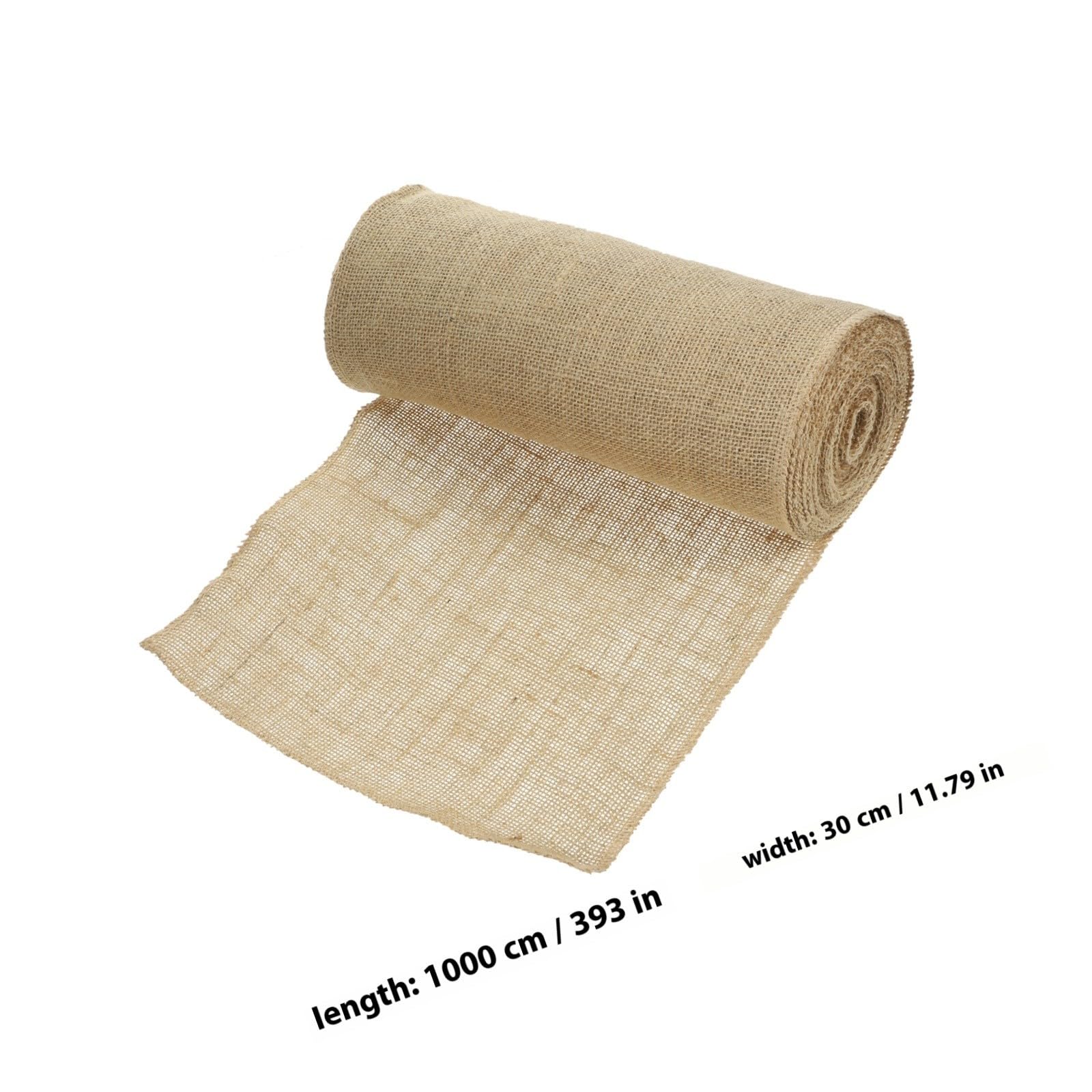 Alipis Rustikaler im Landhausstil 30cm X 10m Rolle Tischläufer aus Jute Leicht Zuschneidbar und Reißfest für Hochzeit und Tischdekoration