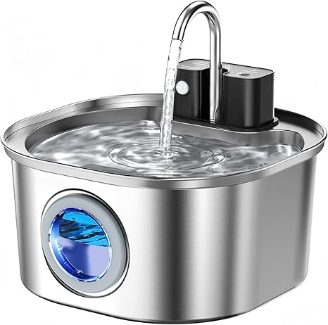 Voluas Stainless Steel Cat Water Fountain