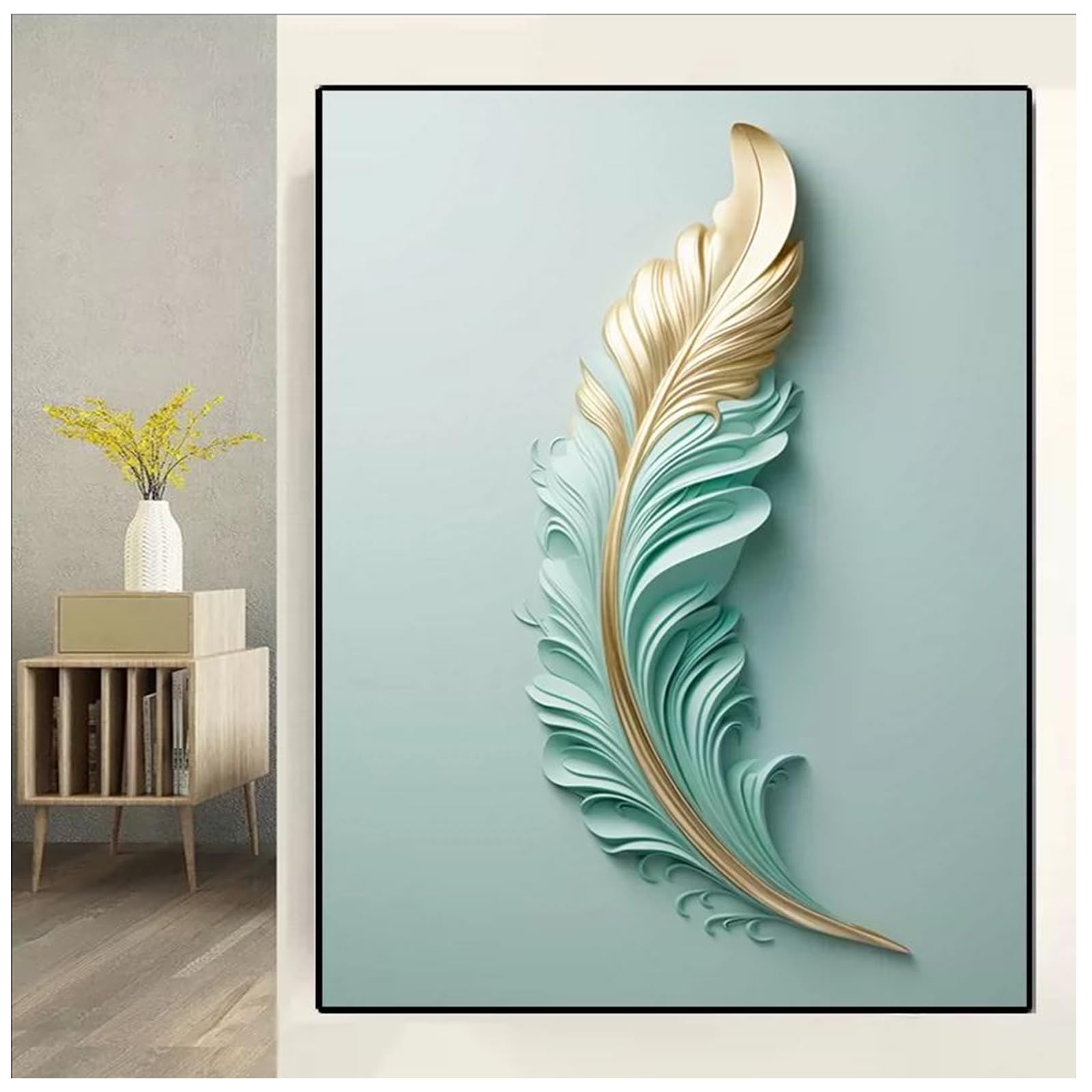 ZTGL Meter Box Decorative Painting, Breaker Box Hide Distribution Panel Decoration, Meter Cover Box In Home Decorative, Suitable For Living Room And Office,B,50x60cm