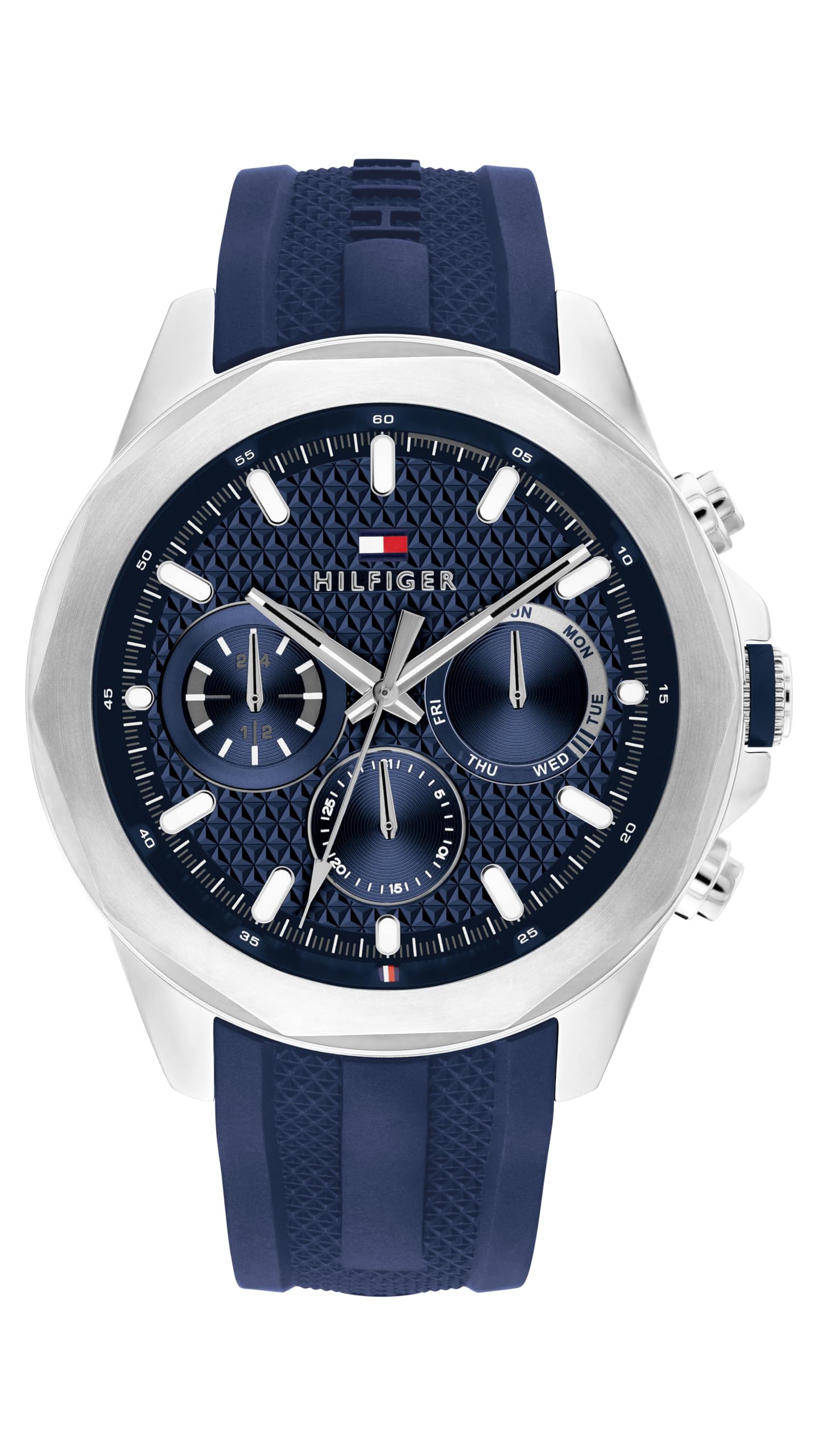 Tommy Hilfiger LARS Men Watch, Analog SILVER BLUE / BLUE