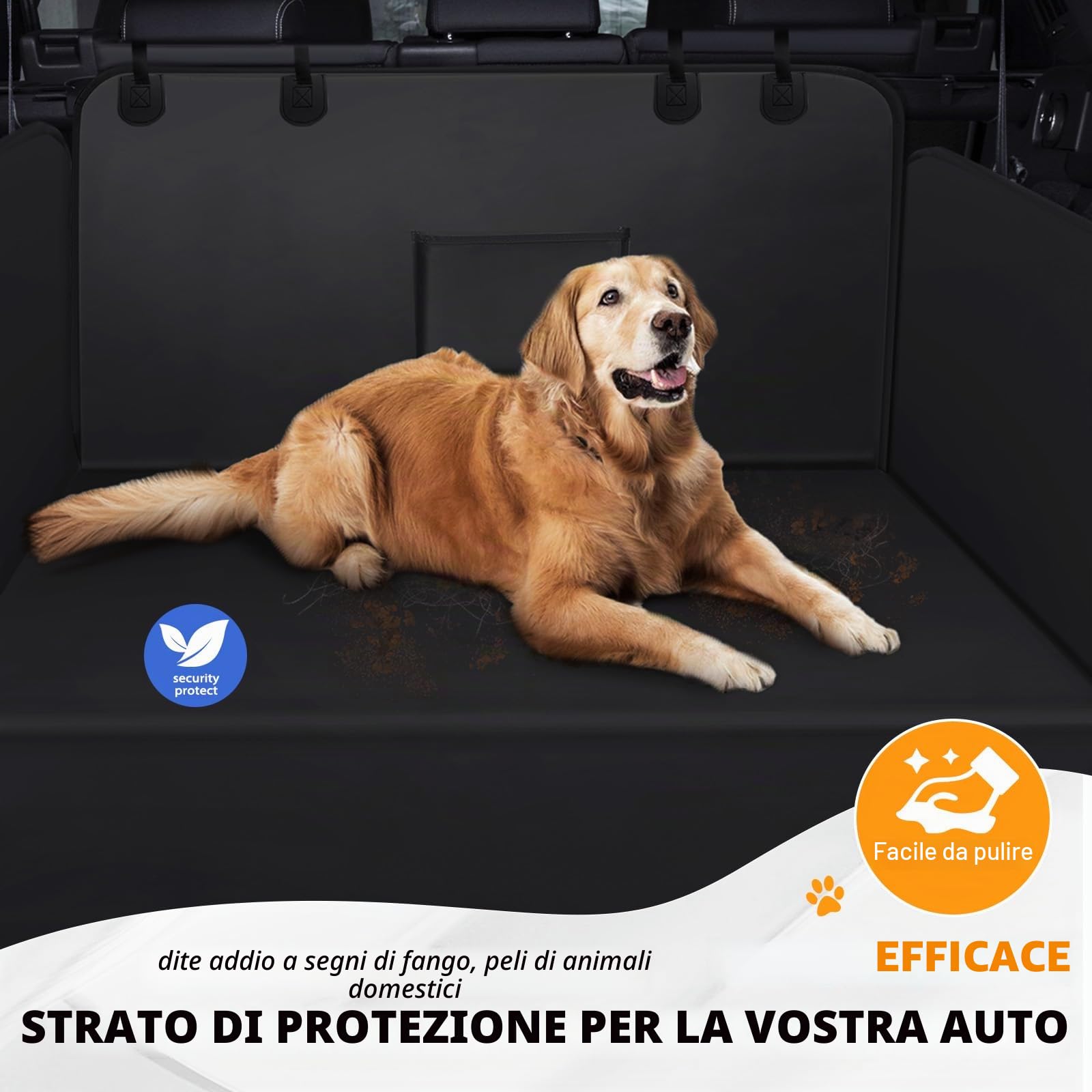 Zanfqvo Telo Bagagliaio Auto per Cani - Copri Bagagliaio Auto Universale con Protezione Laterale - Impermeabile Antipolvere Protezione Copertura per Station Wagon, Furgoni e SUV