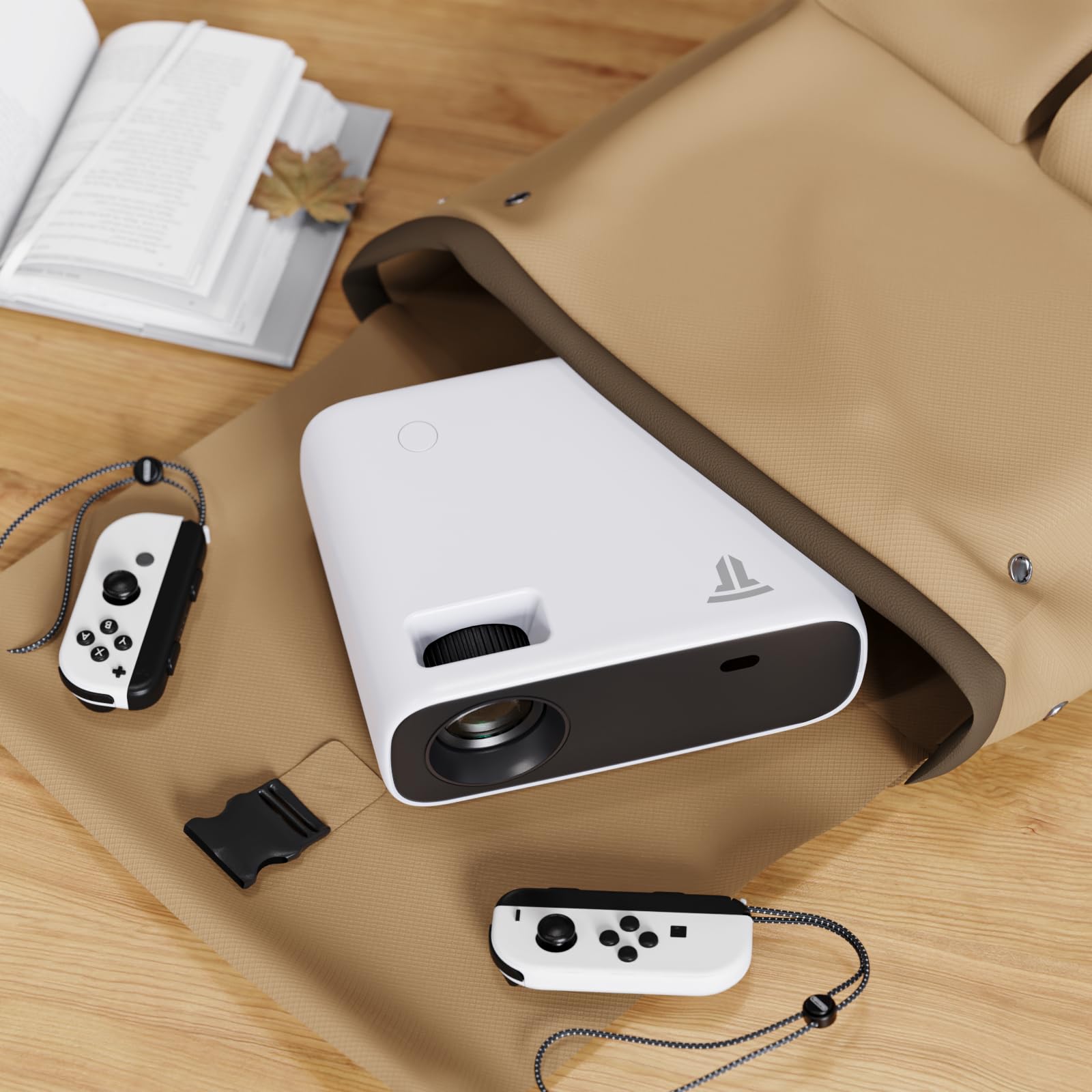 Nuovo proiettore 2024, Bluetooth e WiFi, 18000 lumen con supporto 4K, proiettore video HD, compatibile con PS5 e switch (nero)