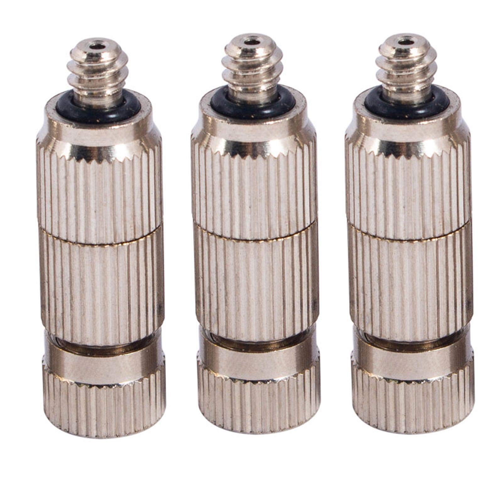 SOHNVWTGD Misting Nozzle Kit for Cooling System 50pcs Brass Mister Nozzles High Pressure 3/16" Threaded, Garden Water Mister, Fog Nozzles, Antidrip Fogging Spray Head (Size : 0.4mm)