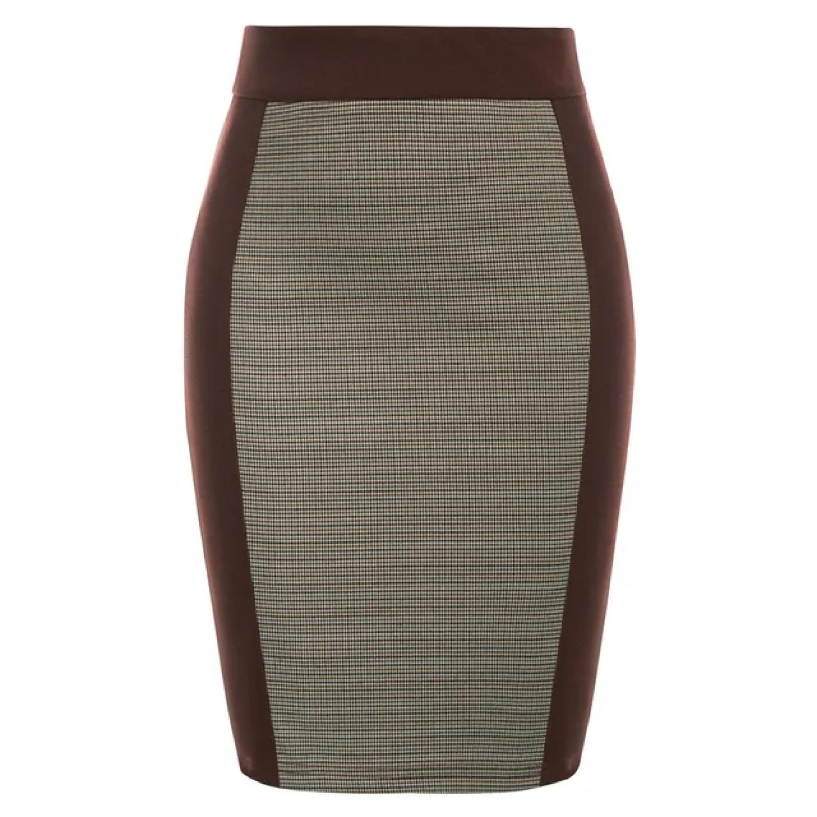 Faldas De Tubo Mujer Falda De Tubo Elegante para Mujer Falda Ceñida Envuelta En La Cadera De Cintura Alta Faldas Ajustadas Vintage De Color Contrastante para Oficina para Mujer