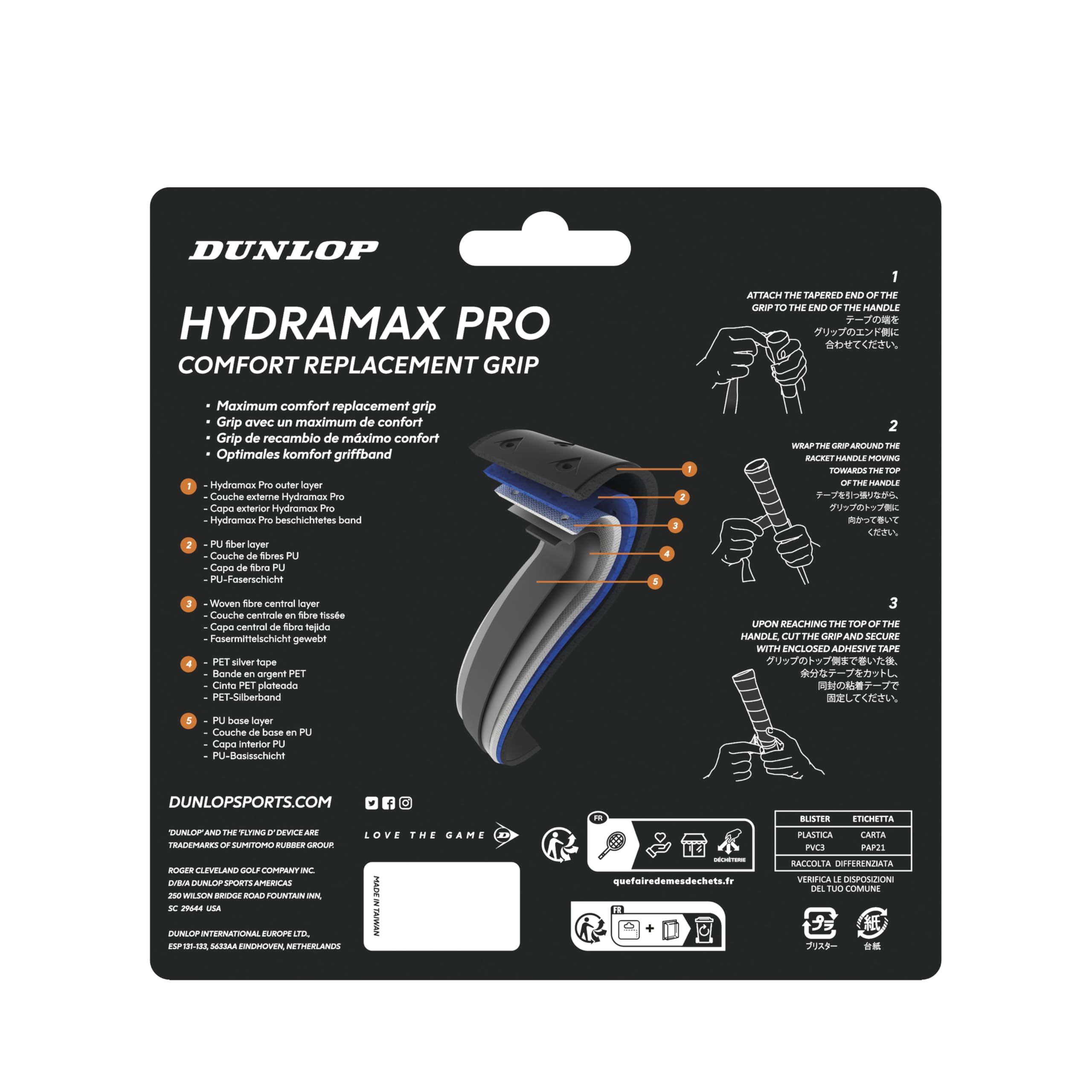 Dunlop Sports Hydramax Pro - Empuñadura de Repuesto Unisex Adulto