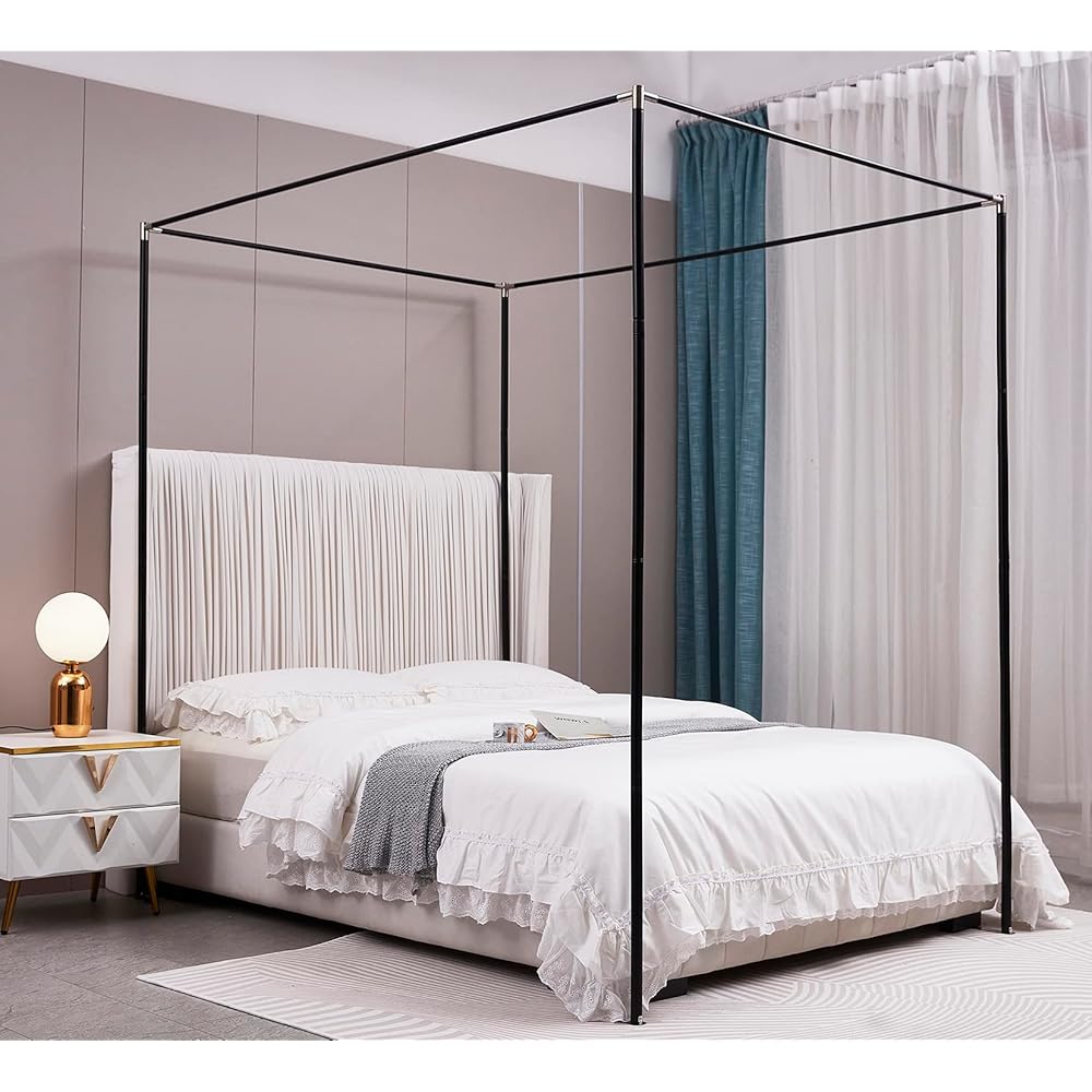 14/mo Finance Mengersi Canopy Bed Frame King Size,Bed Canopy Frame