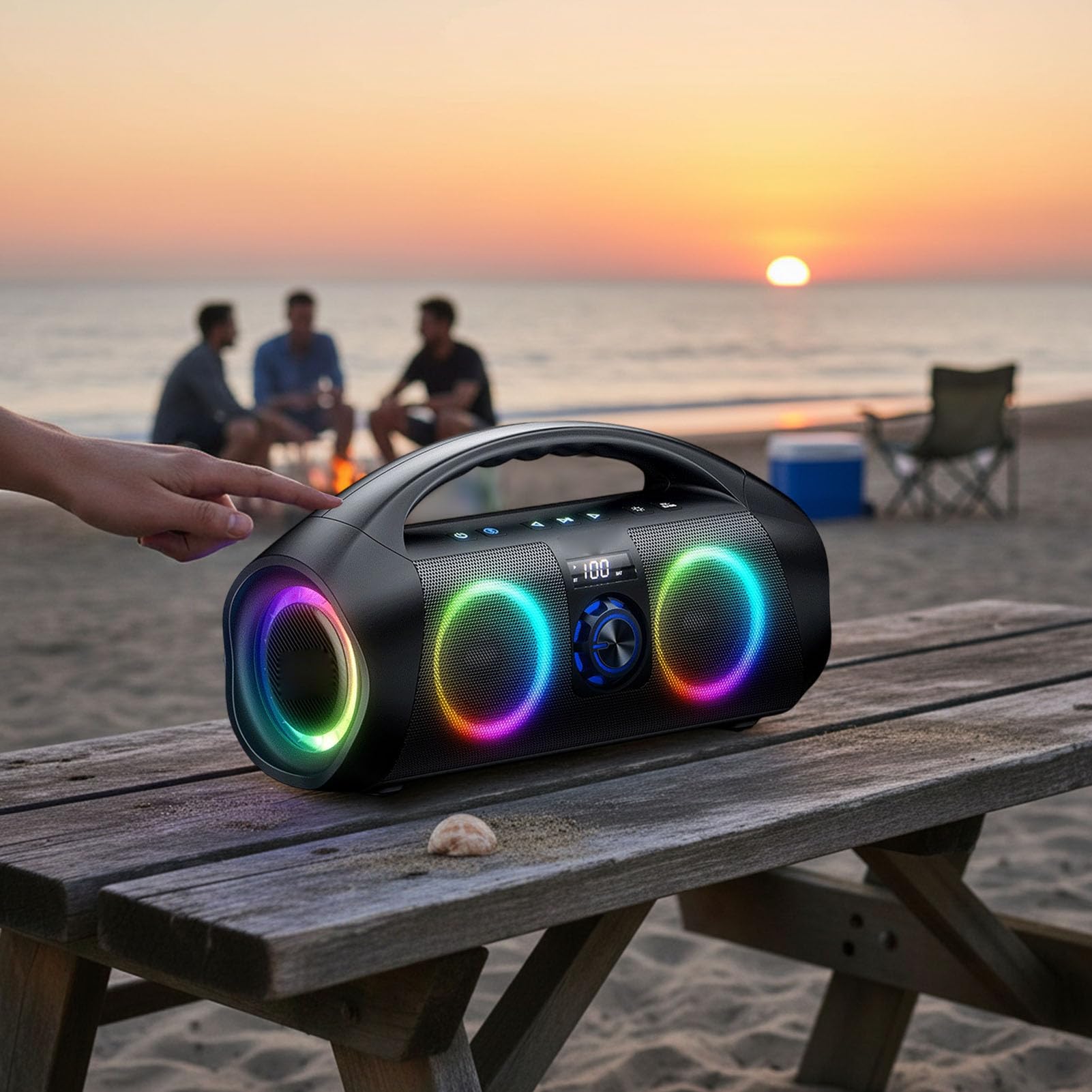 Cassa Bluetooth Portatile, Altoparlante Wireless 120W per Esterni