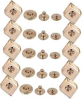 GALPADA 10 Conjuntos De Botões De Botão Para Roupas Botões De Metal Botões De Couro Kit De Botões De Pressão Botões De Pressão Fechos De Casaco Botões Invisíveis Botões De Casaco Botões