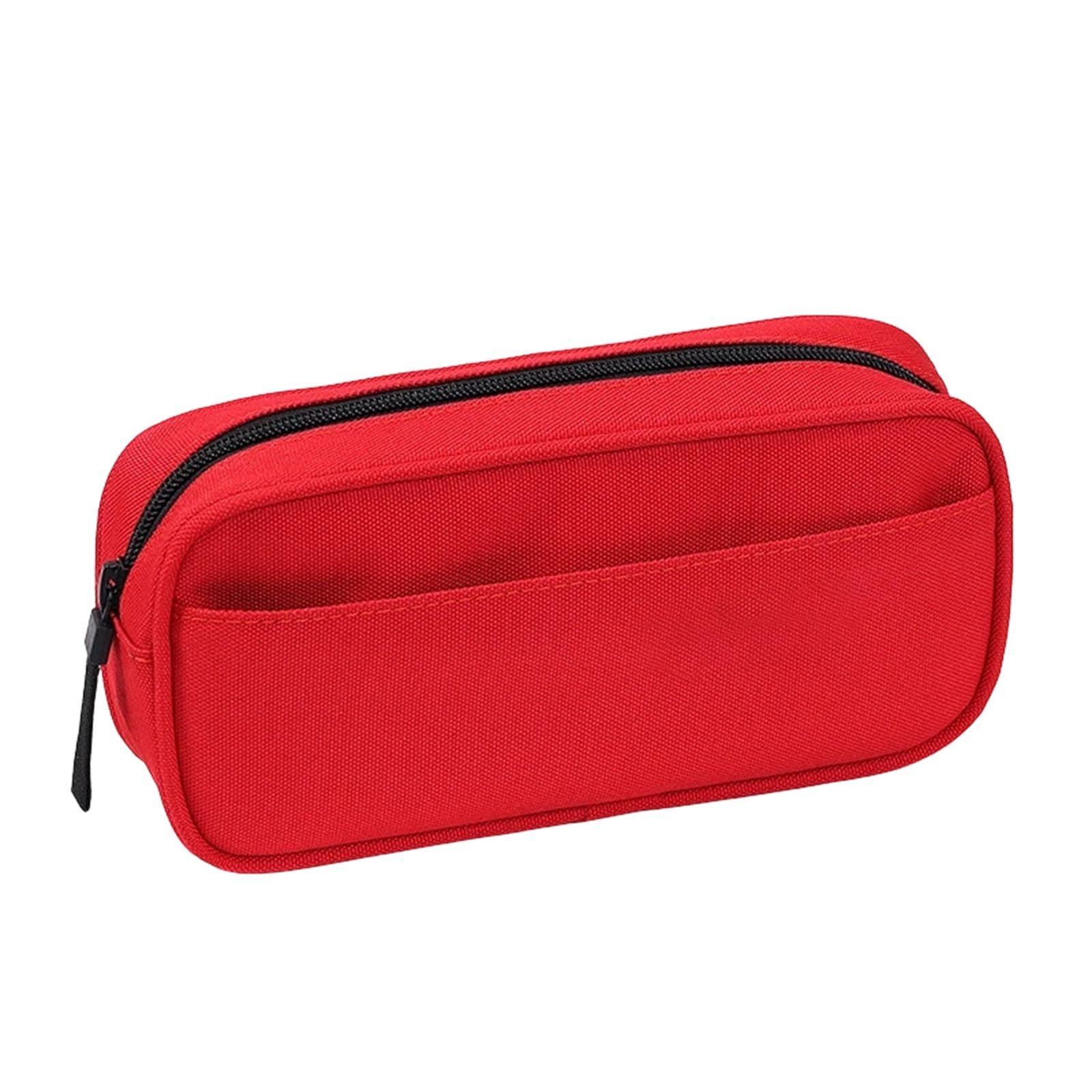 Polka Dot Pencil Case for Girls, Cute Large Design with Multiple Compartments, Big Capacity Canvas Pen Pouch with Soft Zipper, Spacious Stationery Organizer for School, Office and Study Supplies