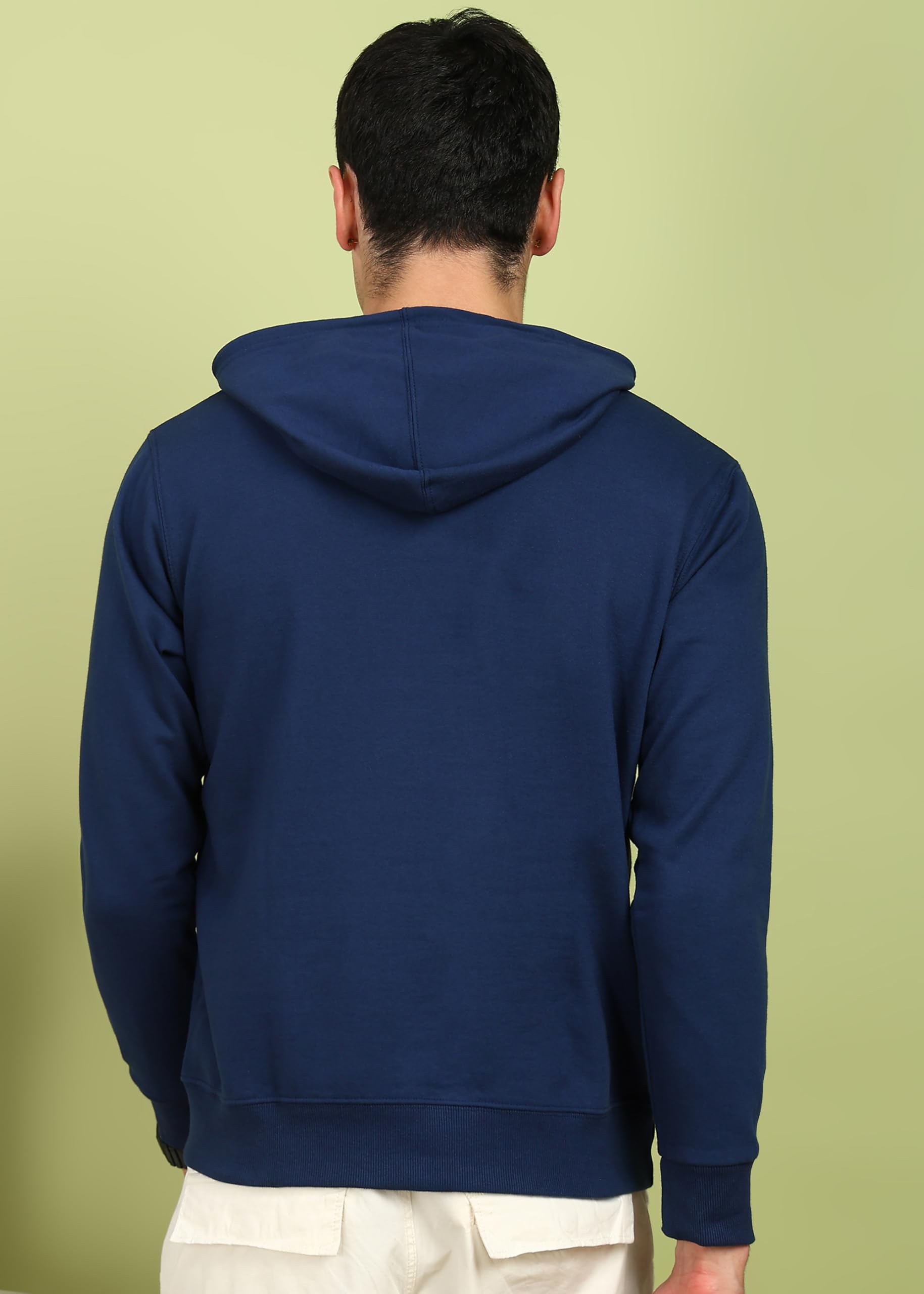 Alan Jones Clothing Men’s Solid Hooded Sweatshirt | Drawstring Hood, Kangaroo Pocket, Ribbed Hem | Regular Fit | Sizes S–5XL | Multiple Colors (Cobalt Blue_M) 3