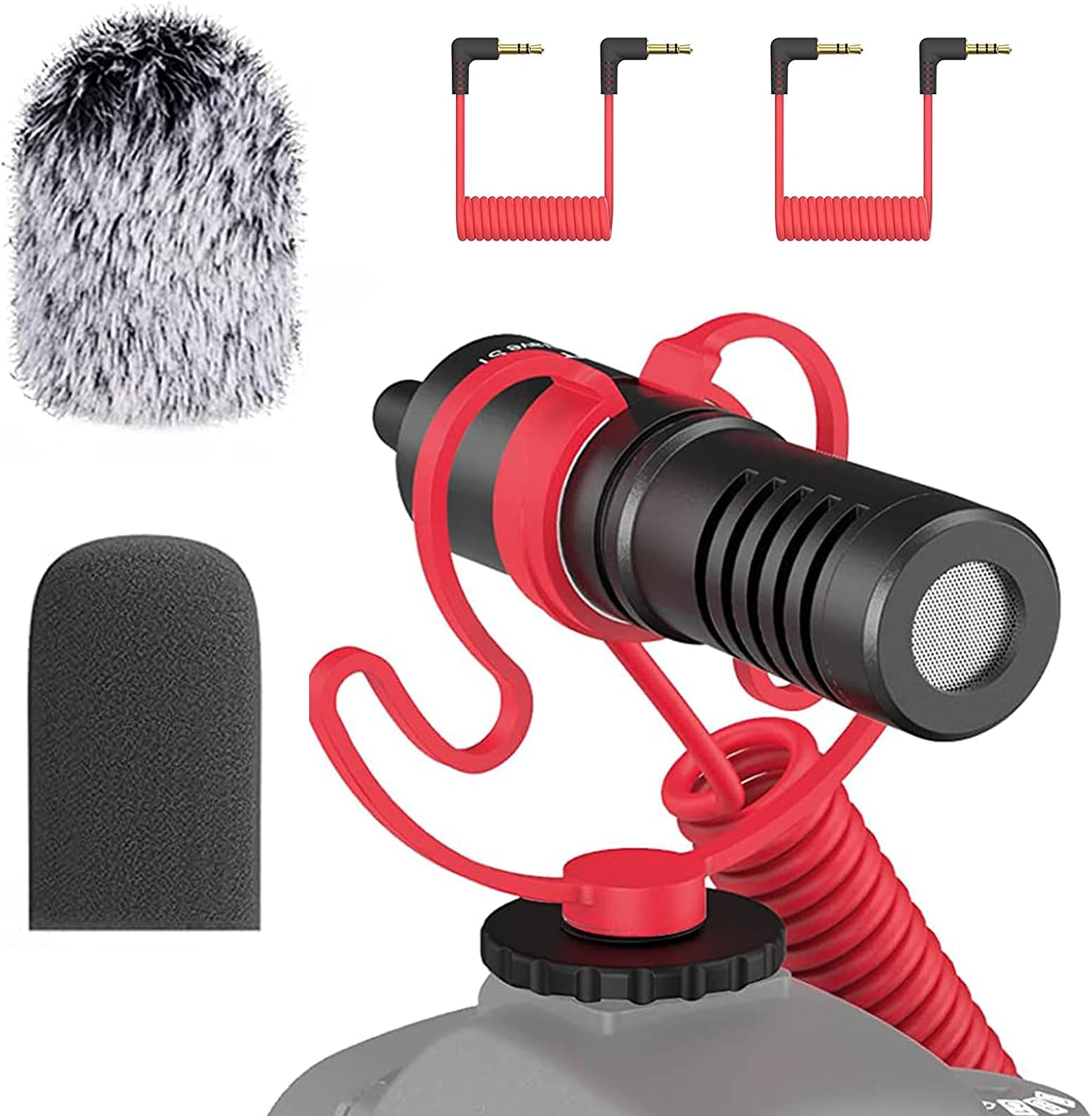 simorr Wave S1 Camera Microphone,Video Microphone for DSLR Camera-Mount Shotgun, Mini On-Camera Mic Works for iPhone, Android Smartphones, Canon EOS, Nikon,Vlogging 3288