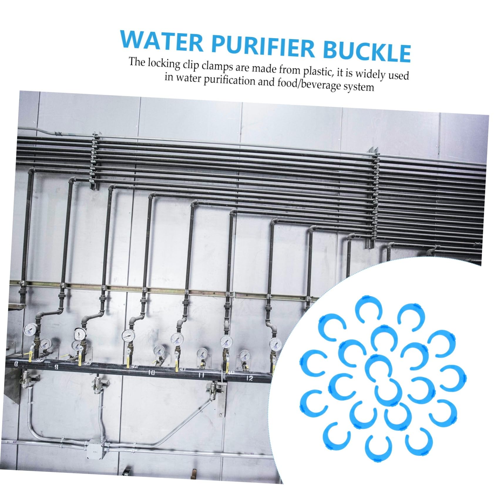 GALPADA 3sets Reverse Osmosis Locking Clips 1/4 Quick Connectors Water Filter Accessories 100pcs*3