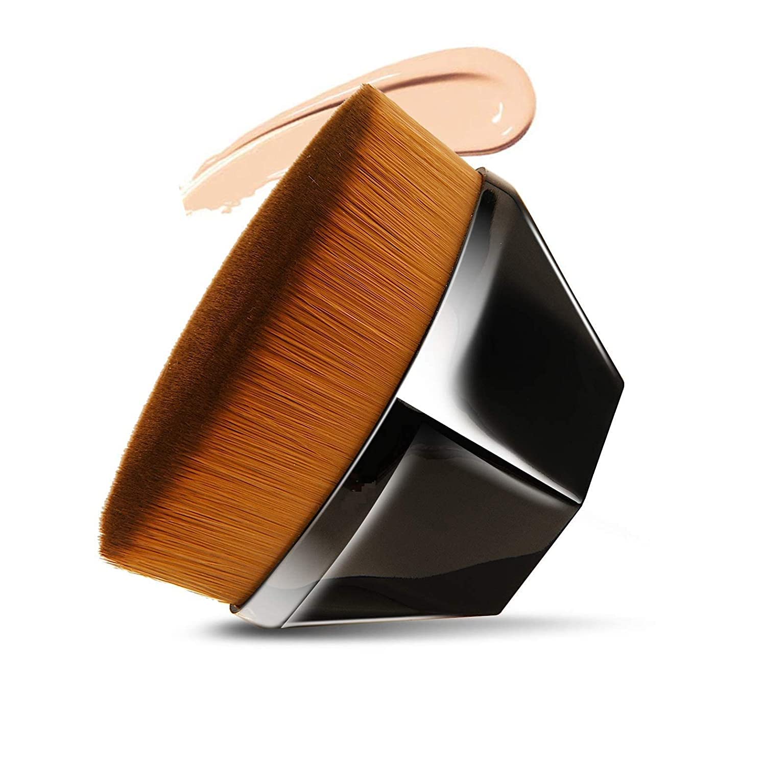 Blush Brush for Makeup, Foundation Brush for Face Blush Liquid Powder Foundation Blusher Brush for Blending Liquid, Compact Powder Brush, Cream or Flawless Powder Cosmetics (Black)