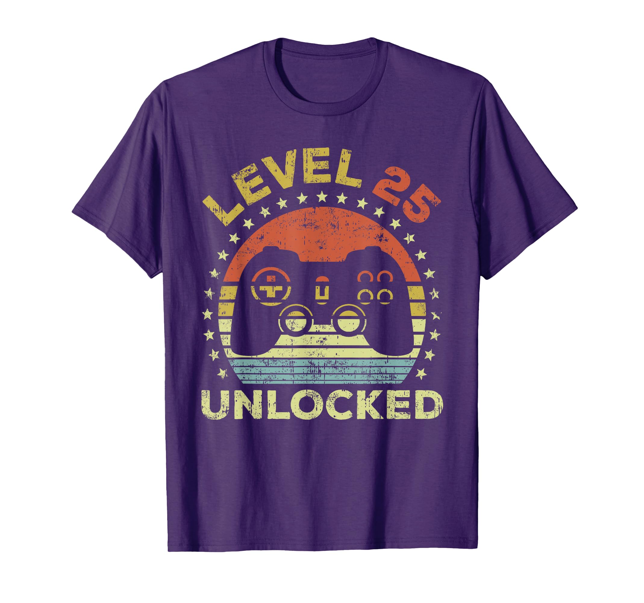 25th Birthday Gaming Level 25 Unlocked T-Shirt