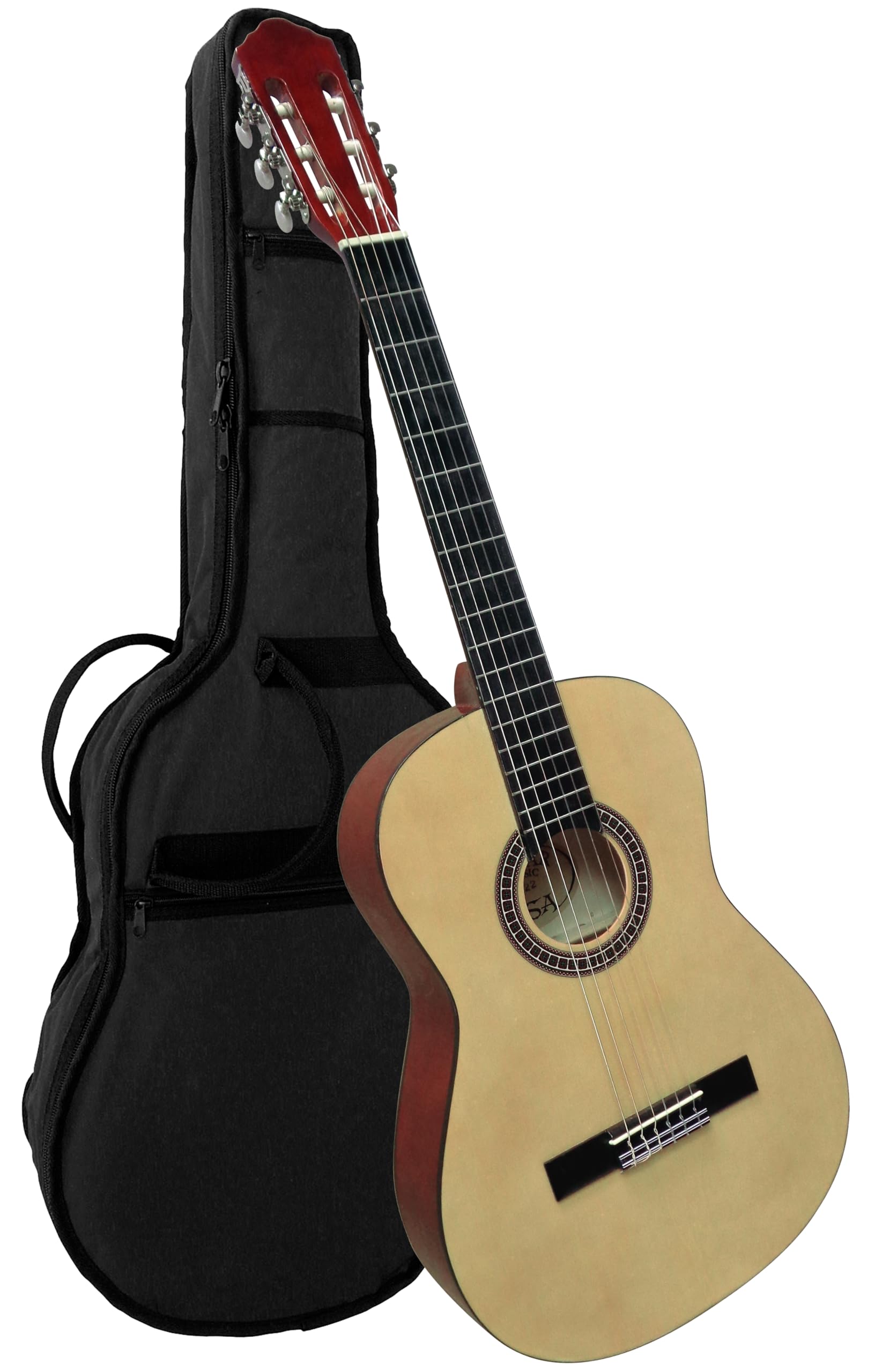 4/4 Konzertgitarre natur Gigbag Tasche gefüttert Gitarre Anfänger