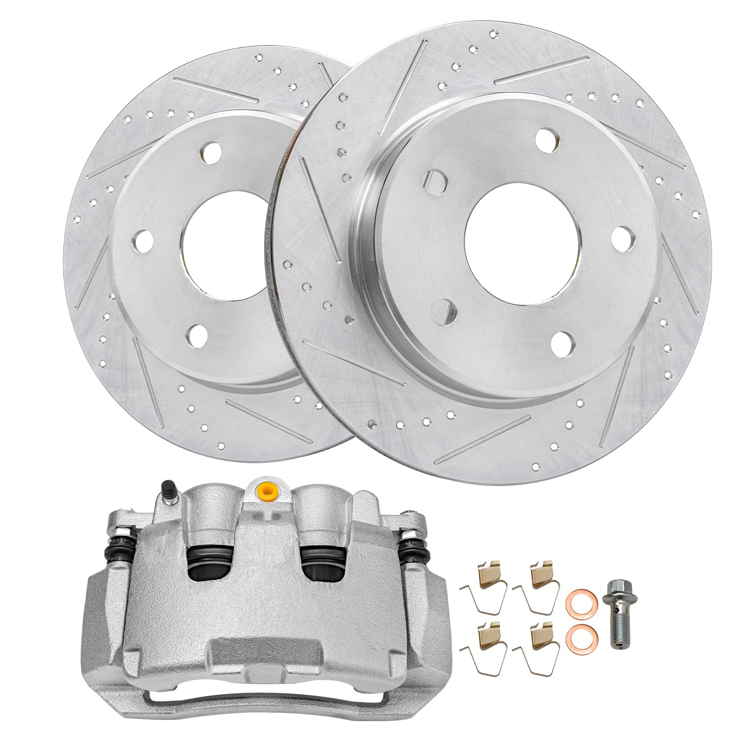 Detroit Axle - Front Brake Kit For 2005-2008 Mitsubishi Raider Dodge Dakota