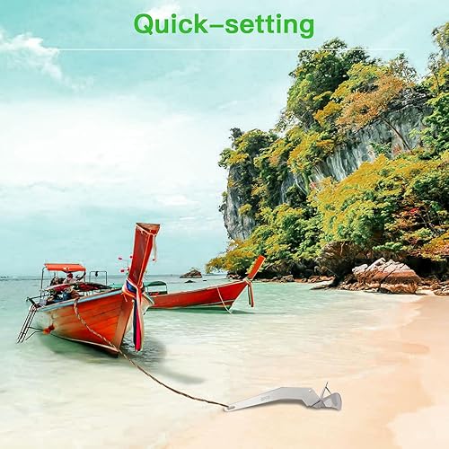 Miniatura 6 de SCITOO Anclaje de barco 316 Anclaje de triángulo de acero inoxidable 22.0 lbs22LB Anclajes marinos