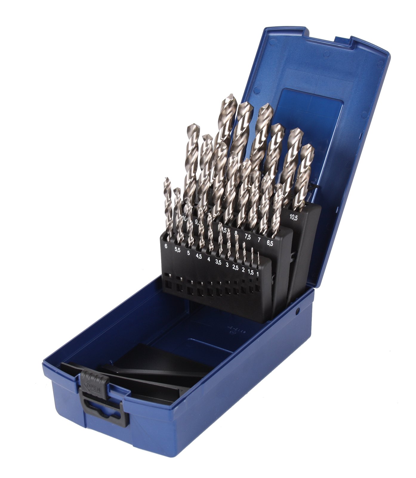 WELDINGER HSS-GK DIN 338 Metallbohrerset 25-teilig 1-13,0 mm 0,5 mm steigend profilgeschliffen (Spiralbohrer)