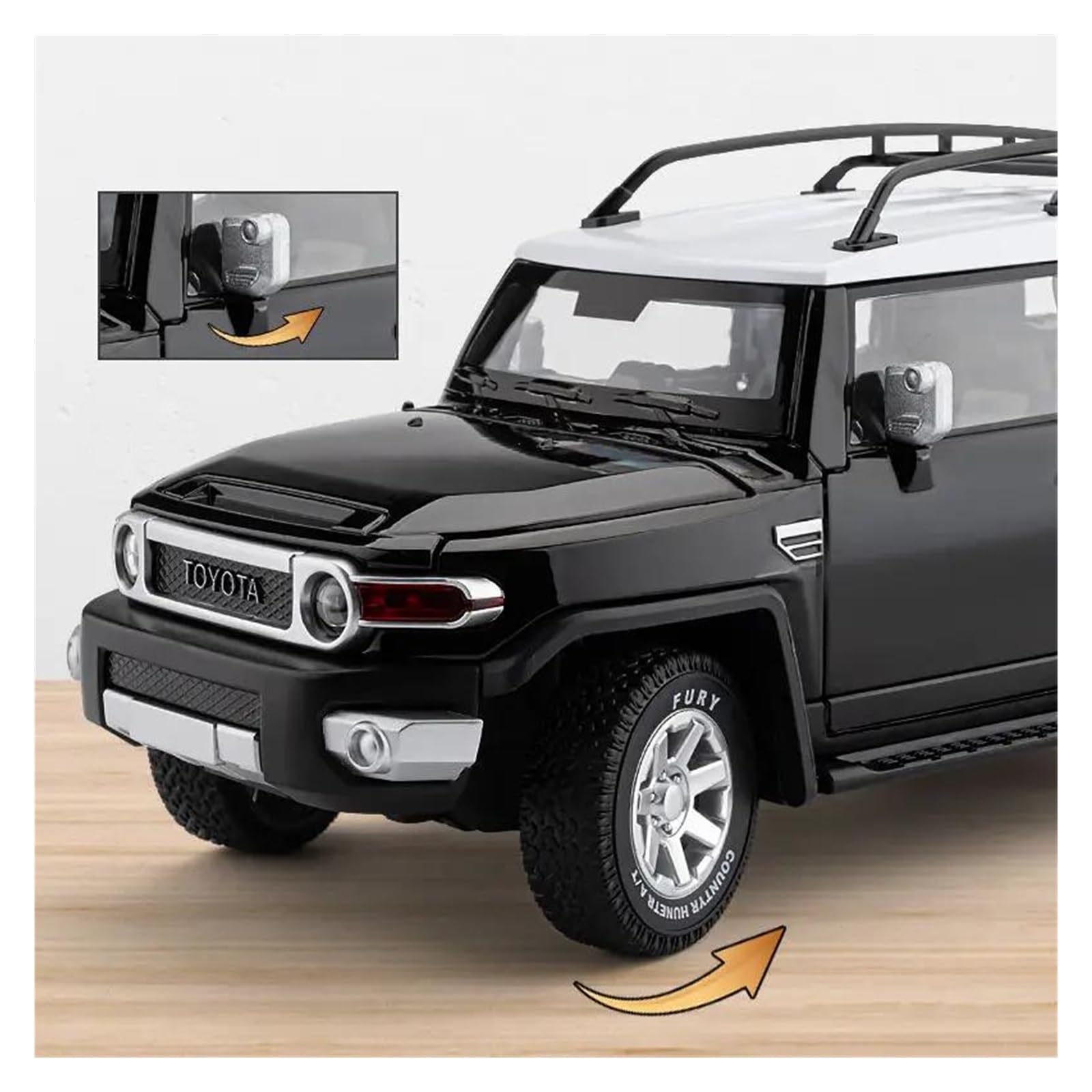 Amazon.com: 1 24 for Toyota FJ Cruiser Alloy Car Model