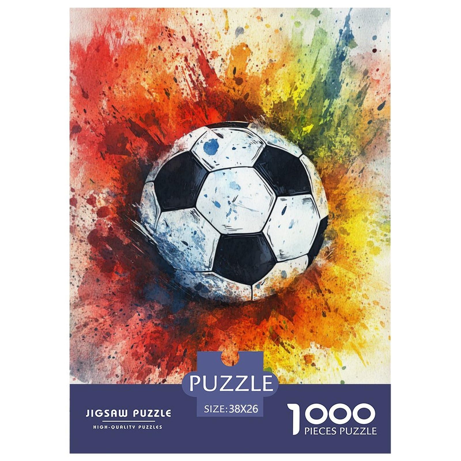 Football Jigsaw 1000 Pieces Challenge Toy for Adults,Vibrant - Colored Impossible Jigsaw Puzzles 1000 Pieces Educational Game Home Decoration 38x26cm/1000pcs — image 1