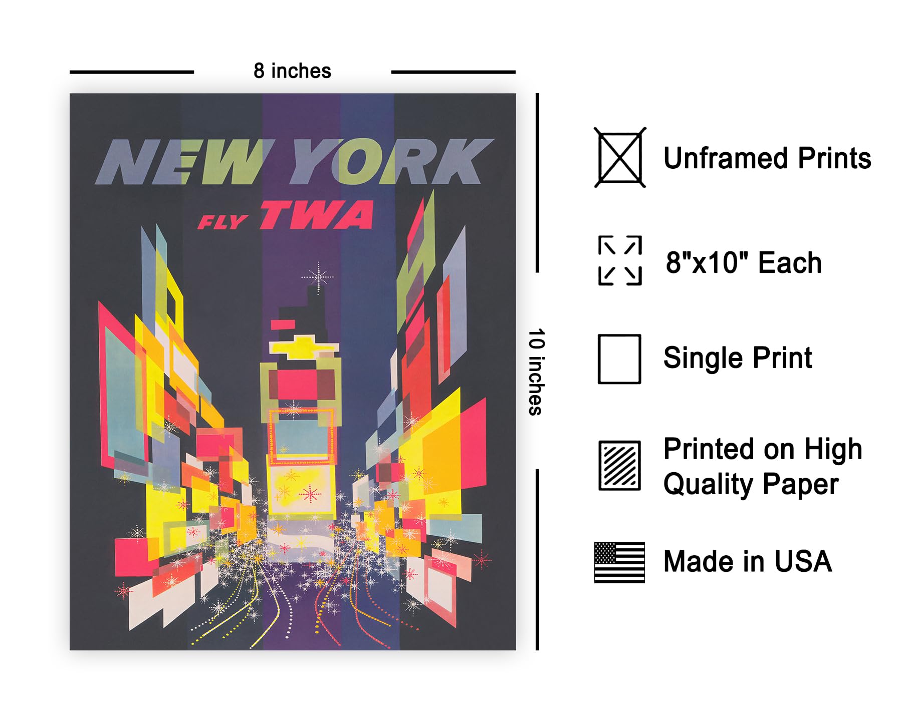 FLY TWA NEW YORK 壁掛けアート FLY TWA NEW YORK 壁掛けアート