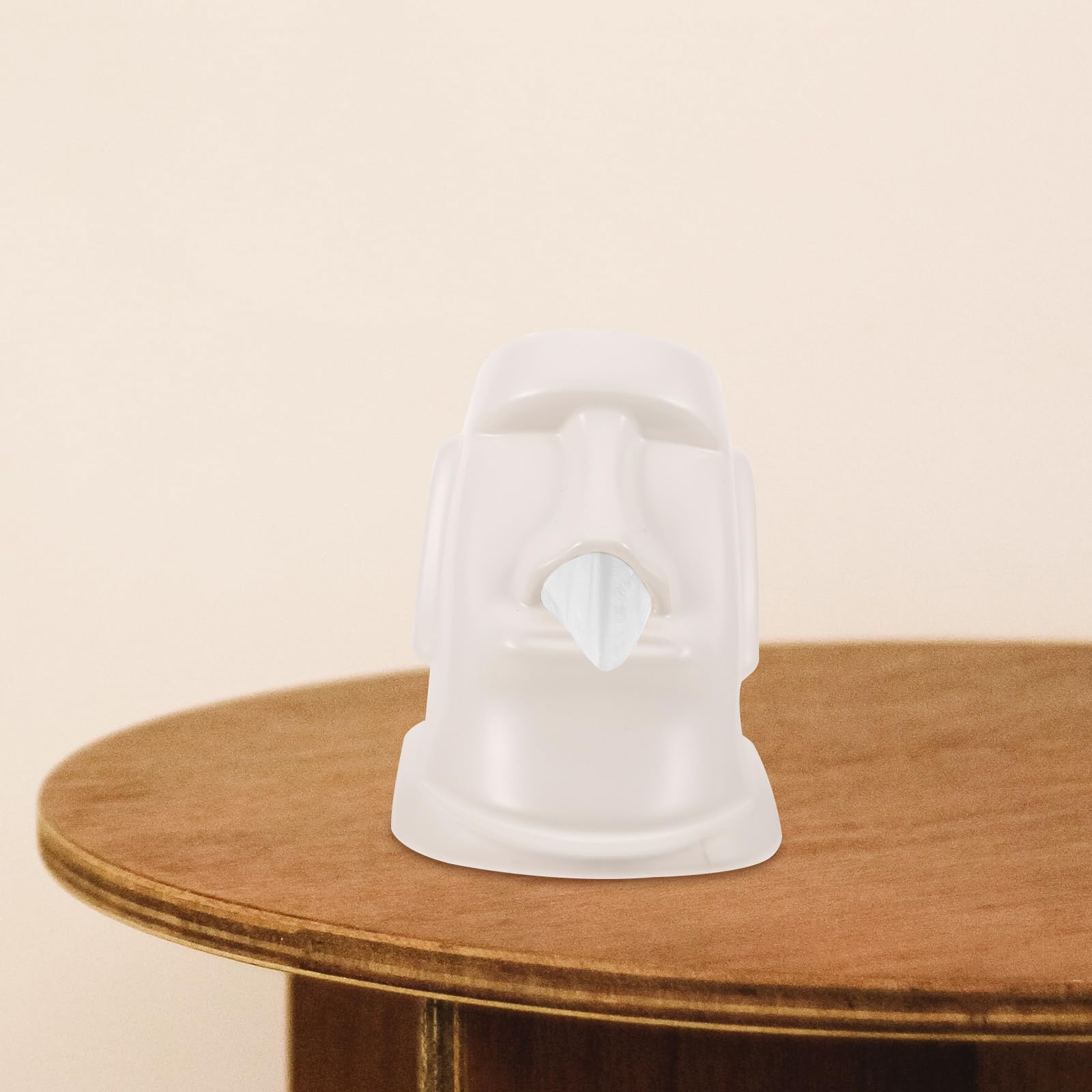 Scatola per Fazzoletti Moai in Ceramica, Porta Fazzoletti da Soggiorno, Superficie Liscia e Finemente Lucidata, per Casa e Desktop del Soggiorno
