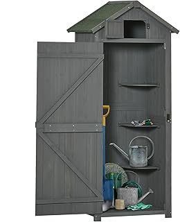 Outsunny Wooden Garden Shed, Utility Outdoor ...,