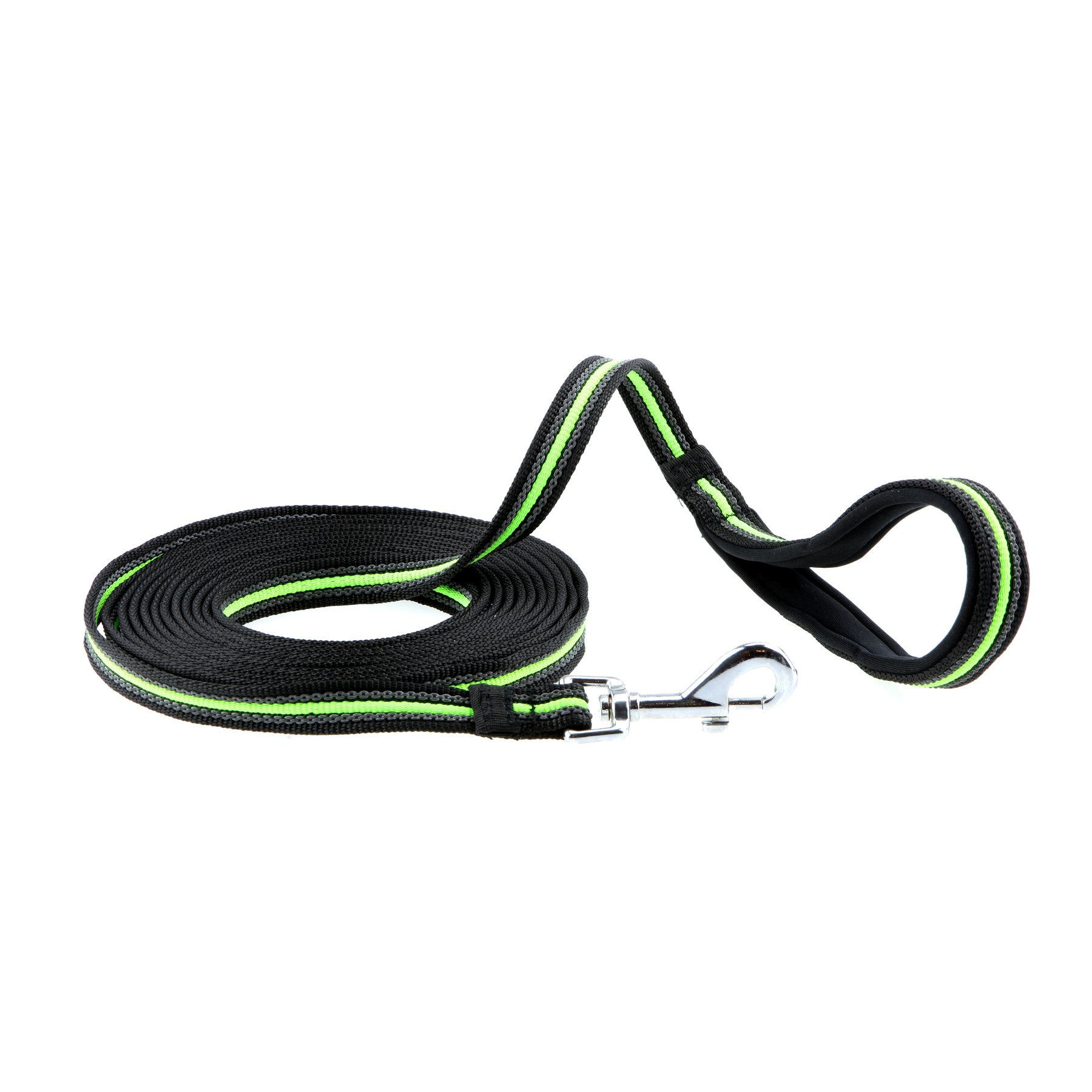 Correa Corta De Control Para Perros 25mm - Mango Acolchado, Fuerte Y Negra, Ideal Para Paseos