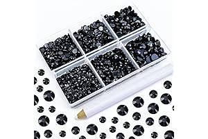 2mm-6mm Black Rhinestones Flatback Kit