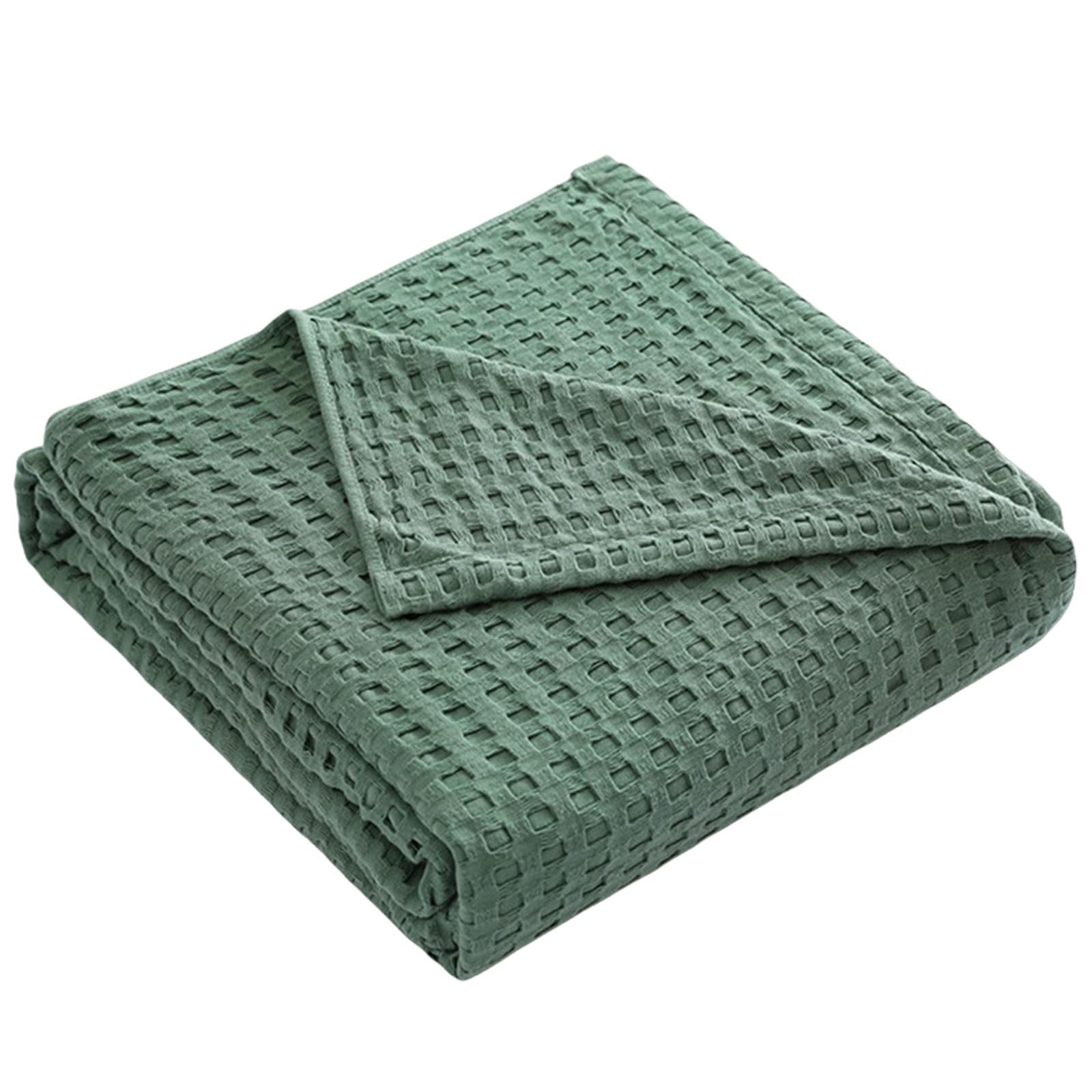 YROHGKPN Waffles Knits Throw Blanket 150x200cm, Cooling Cotton Waffles for Season Comfort for Couch Bedroom, Breathable Throw Blanket