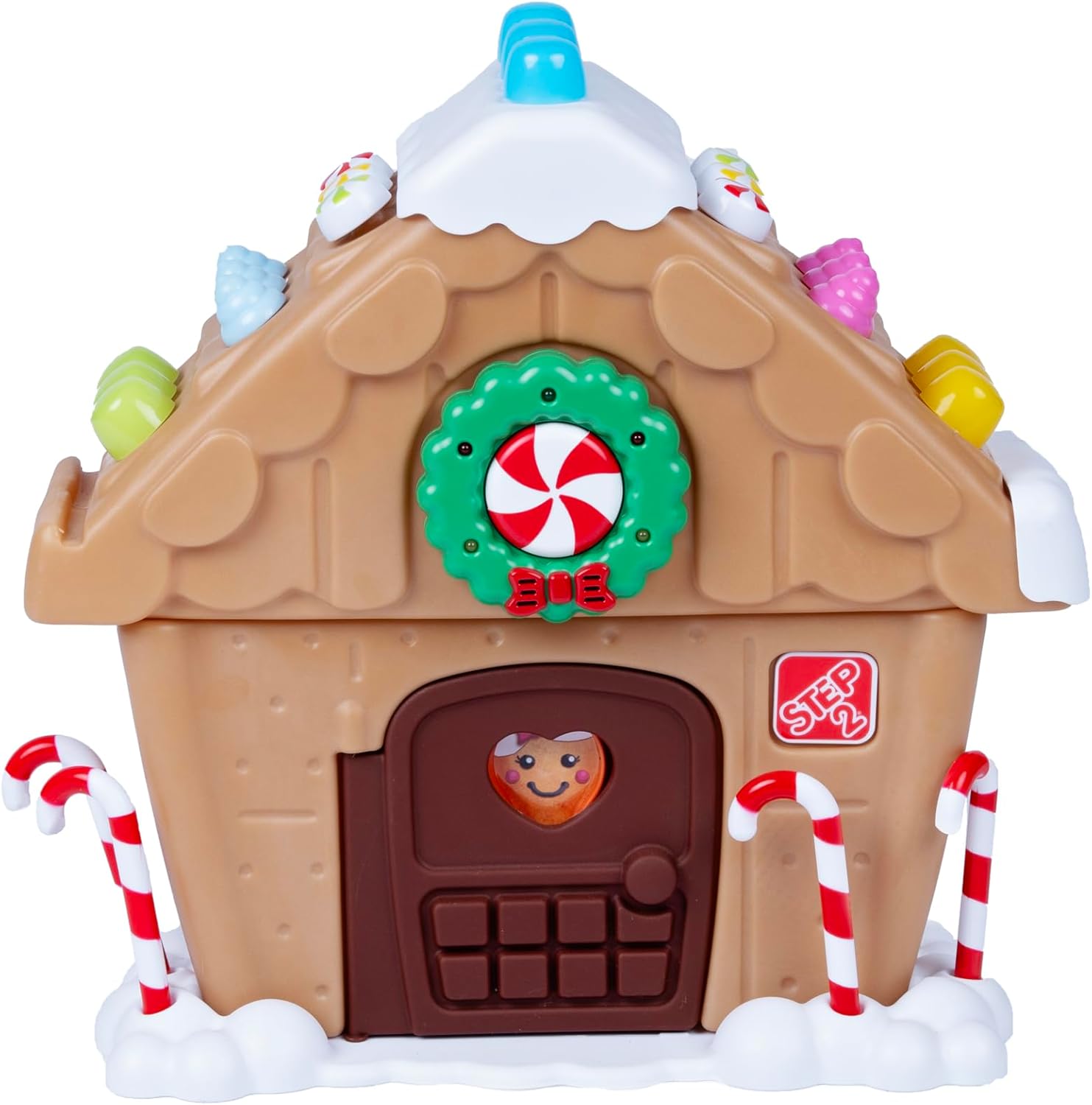 Step2 My First Gingerbread House, Kids Interactive Christmas Holiday Toy, Lights Up and Plays Music, Includes 20 Accessories, For Toddlers 1+ Years Old
