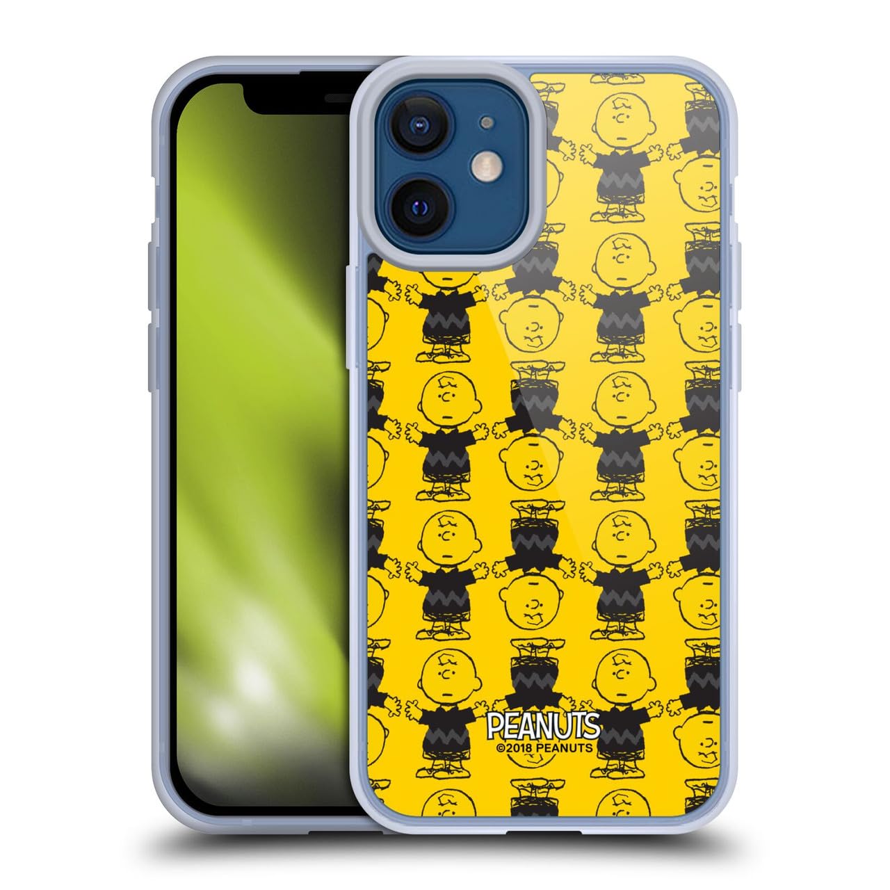Head Case Designs Officially Licensed Peanuts Patterns 2 Charlie Brown Gel Case [Military Grade Protection] Compatible with Apple iPhone 12 Mini and