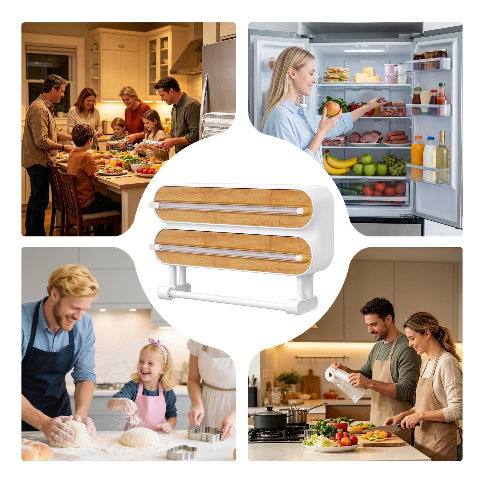 Dévidoir Magnétique de Aluminium Support Magnétique de Film Alimentaire