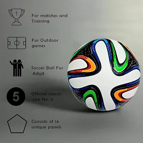 Miniatura 5 de Copa del Mundo 2014 - Balón de fútbol tamaño 5  Réplica de partido final, fútbol premium ideal para aficionados, coleccionistas y juegos