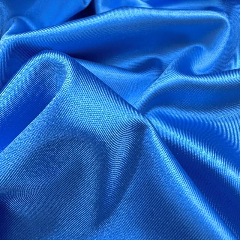 Ice Fabrics 4 Way Stretch Silky Spandex Satin Fabric by The Yard - 60" Wide Shiny Satin Spandex Fabric for Dresses, Active Wear, Yoga Pants, Table Cloth - Thick and Heavy - Turquoise - 2 Yards