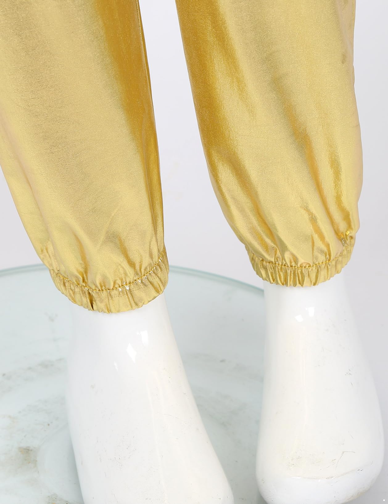 Abbigliamento da Danza per Bambini Costume Hip Hop Disco Completo Moderno Jazz Giacca Dorata E Pantaloni Jogger Dancewear Anni