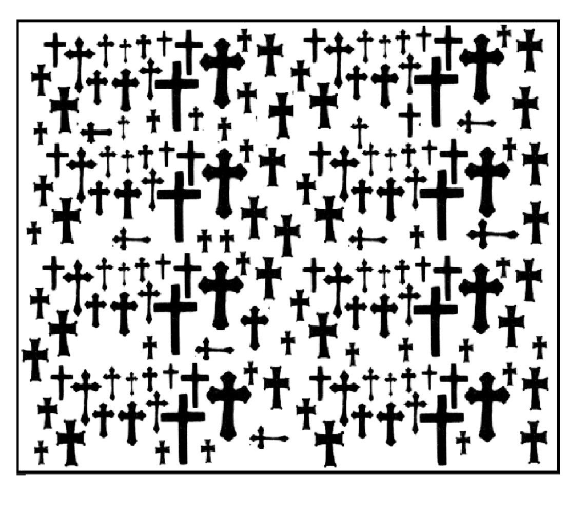 Kaz Creations Cross Nail Stickers Black Cross Collection (Cross Nail Stickers Black)