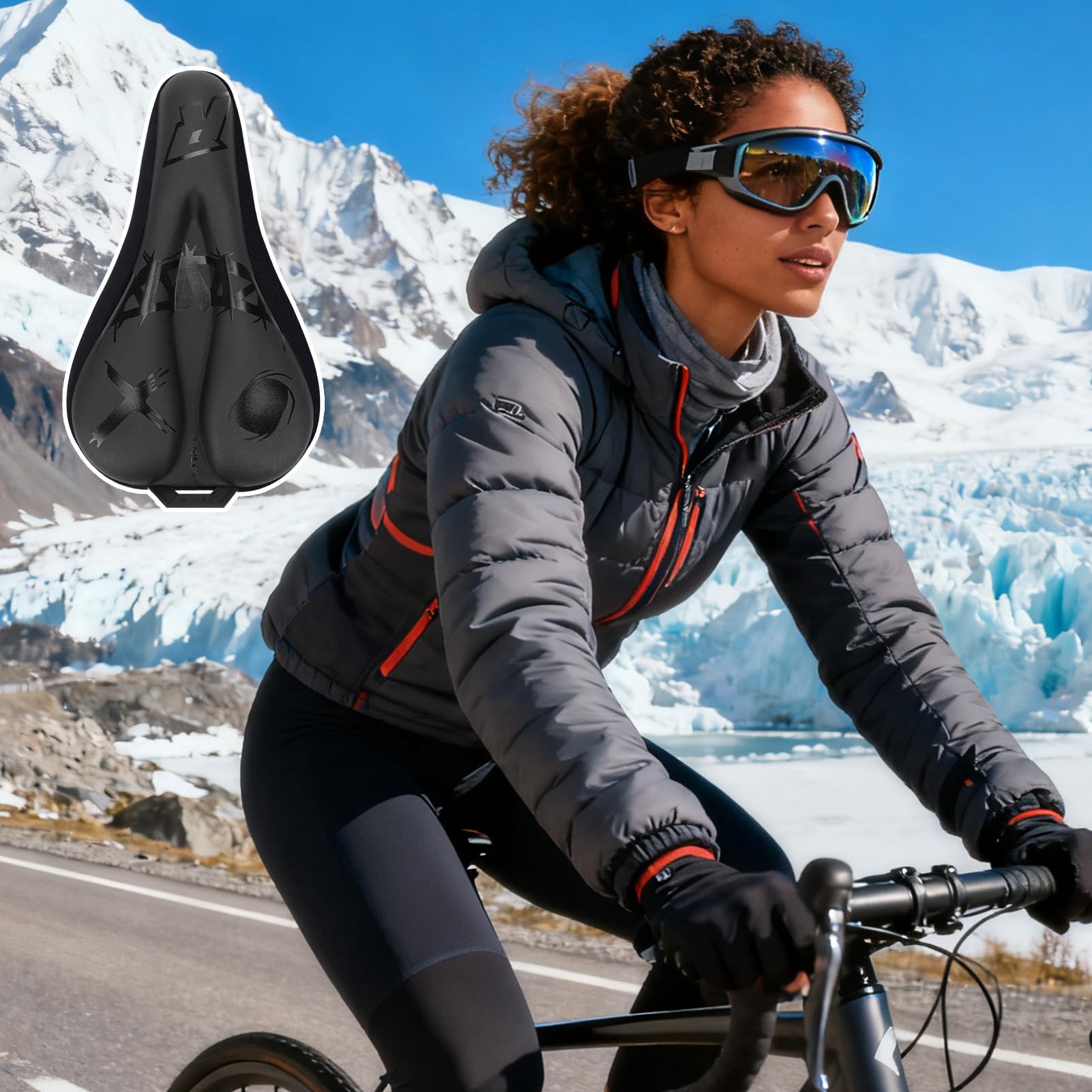 Amazon.co.jp: 自転車用サドルカバー | 防水メモリーフォーム - サドル