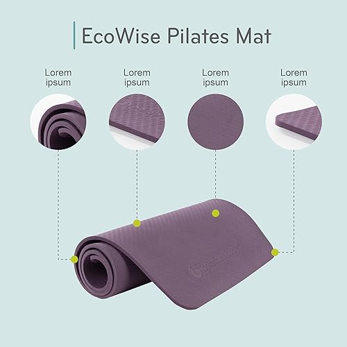 Miniatura 5 de Balanced Body EcoWise - Alfombrilla de pilates, almohadilla antideslizante suave para fitness, entrenamiento, ejercicio y entrenamientos en casa