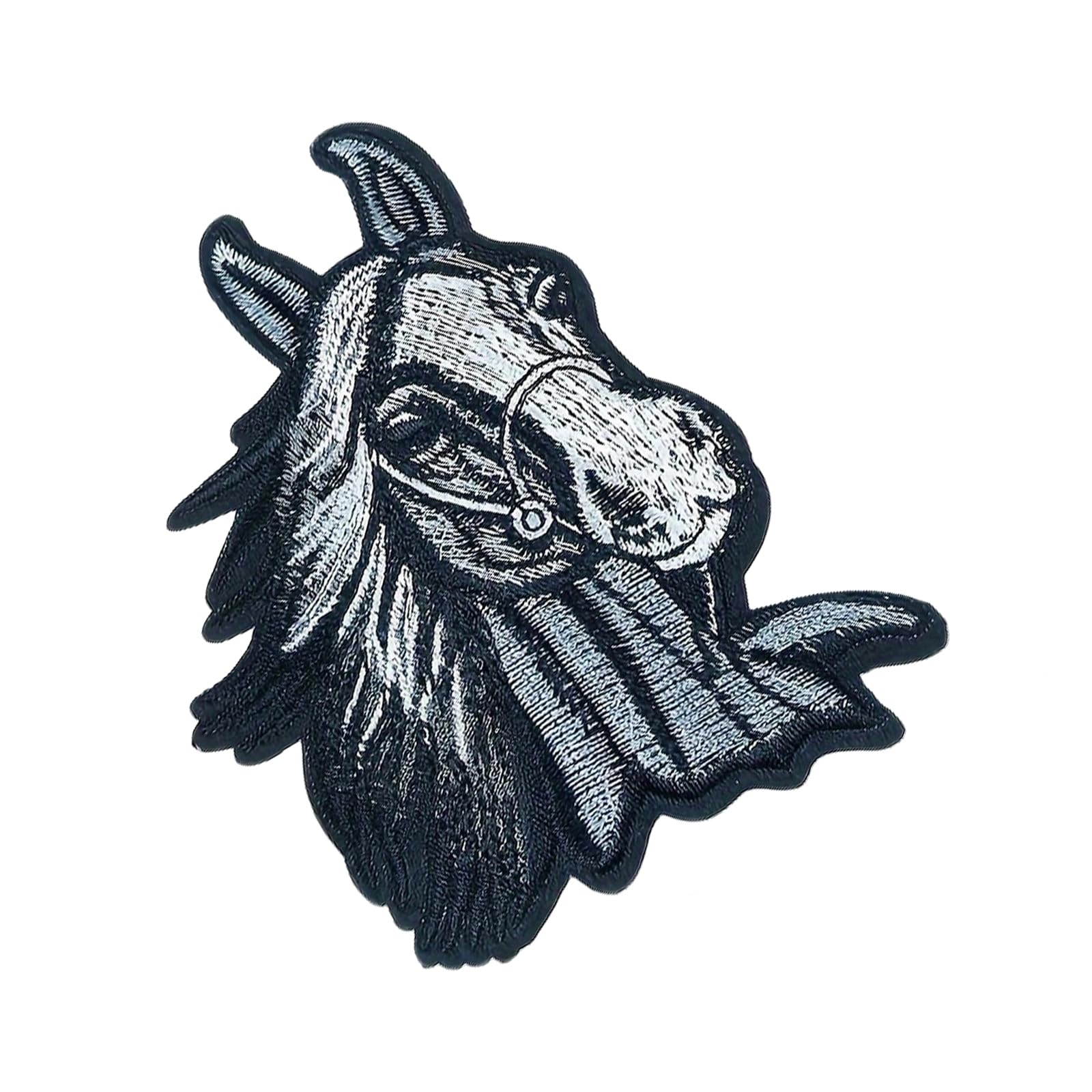 fztonk Sew On/Iron on Patches Horse Head Embroidered Ponies Sewing Applique for Bag Decoration Ponies Iron on Horse Head Sew on Applique