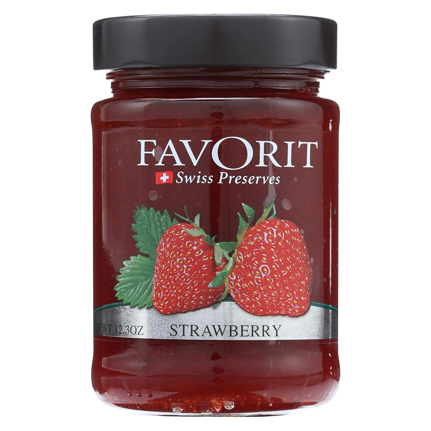 Favorit Preserves - Swiss - Strawberry - 12.3 oz - case of 6 - Imported from Switzerland