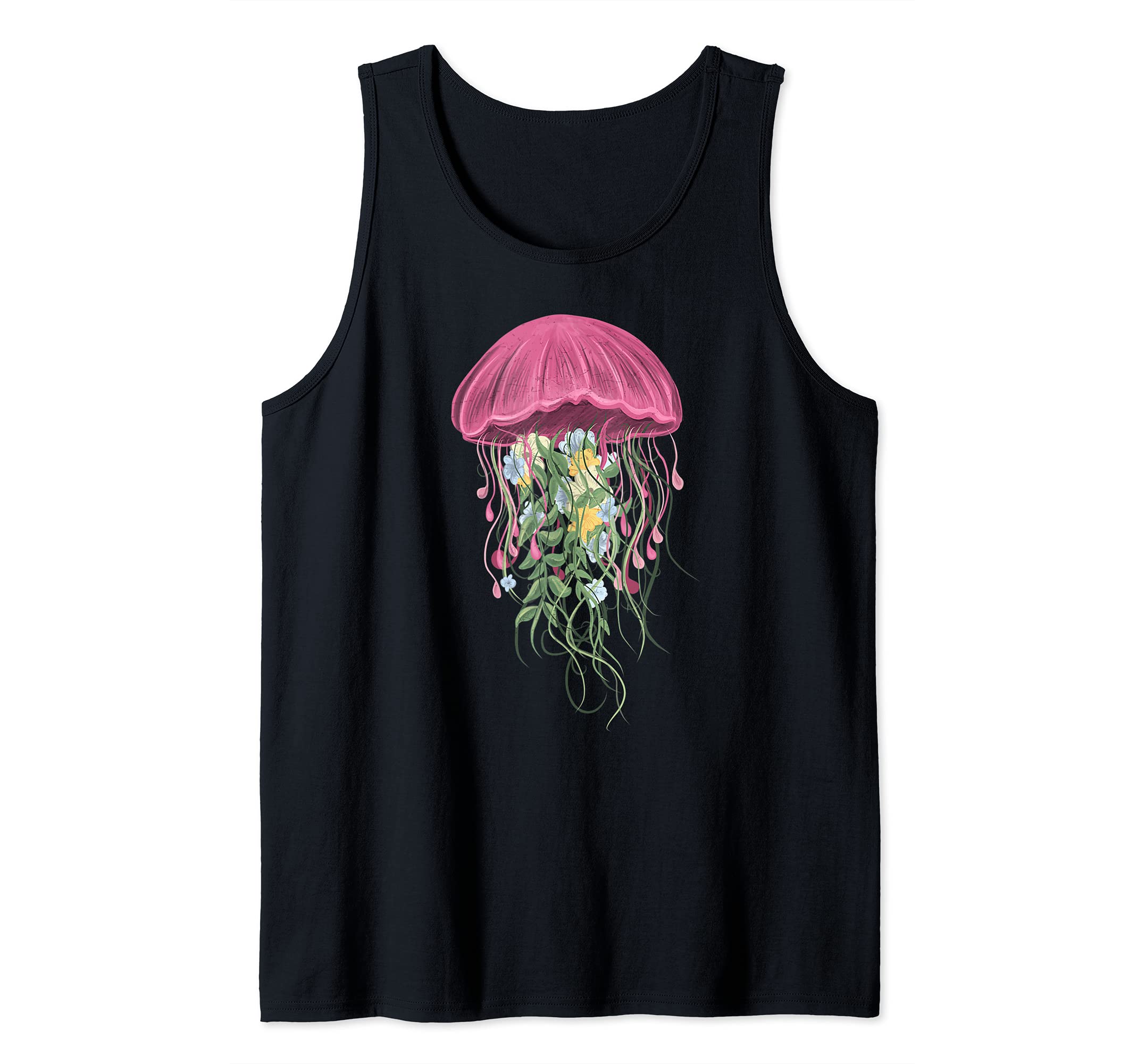 JELLYFISH Protect Ocean Environmentalist Meme Jelly Fish Tank Top, Black