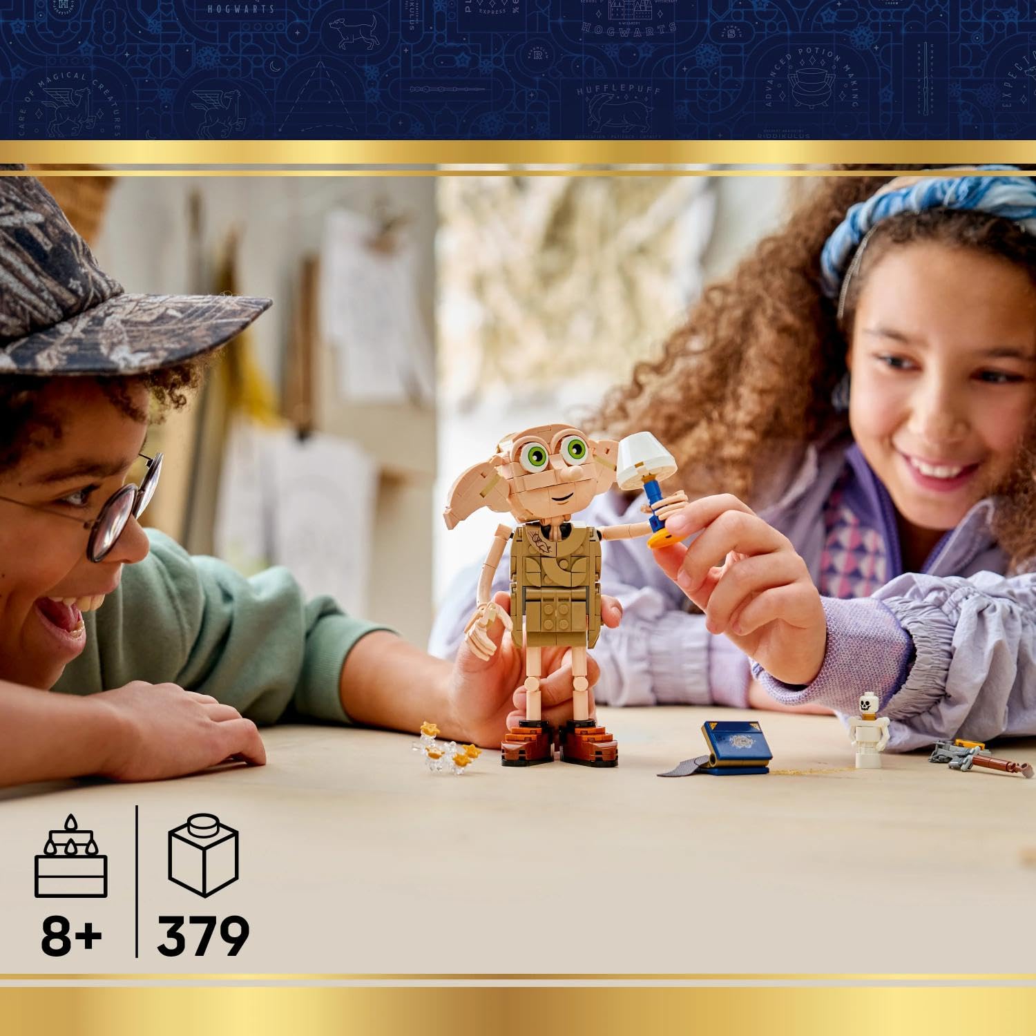 LEGO Harry Potter Dobby l’Elfe Libre - Jouet - Maquette se Transformant en Figurine de Kreattur - Décoration de Chambre d'enfant DIY - Cadeau pour Fille, Garçon ou Fan dès 8 Ans 76469