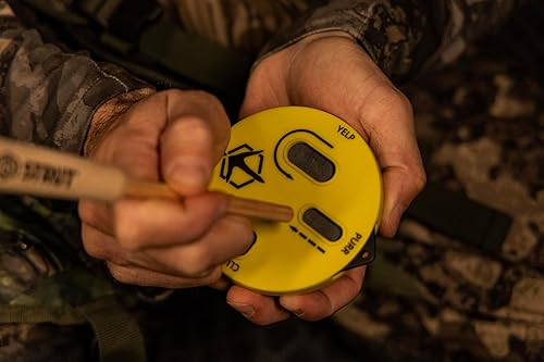 Miniatura 6 de Hunters Specialties HS Strut Cookie Cutt'R Tracer Turquía Clucks Yelps Purrs Caza Fricción Tapa Pizarra Pot Llamada, Amarillo