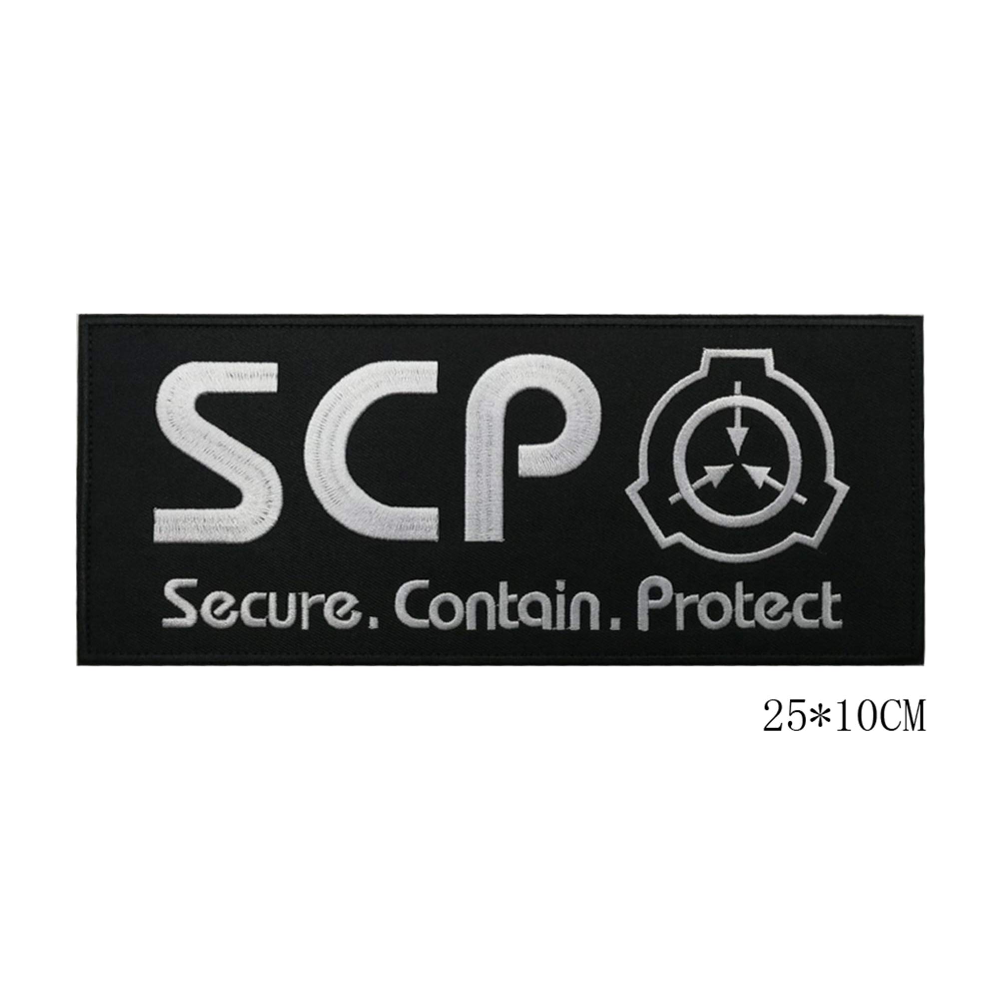 SCP Containment Procedures Foundation Secure Contain Protect Tactical Hook Patch Badges Emblem Applique Hook Patches für Kleidung Rucksack Zubehör (mehrfarbig)