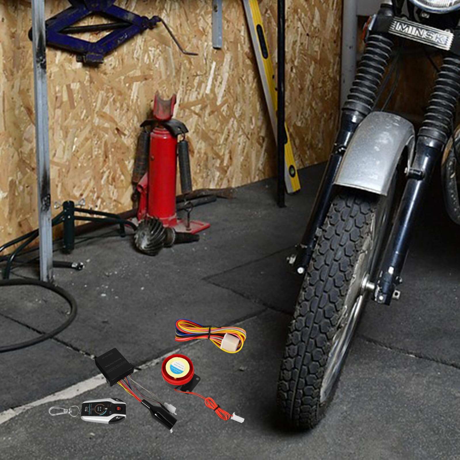 Kit Allarme Antifurto Moto con Avvio Remoto Dispositivo Bidirezionale Resistente alle Intemperie per Sicurezza Antifurto